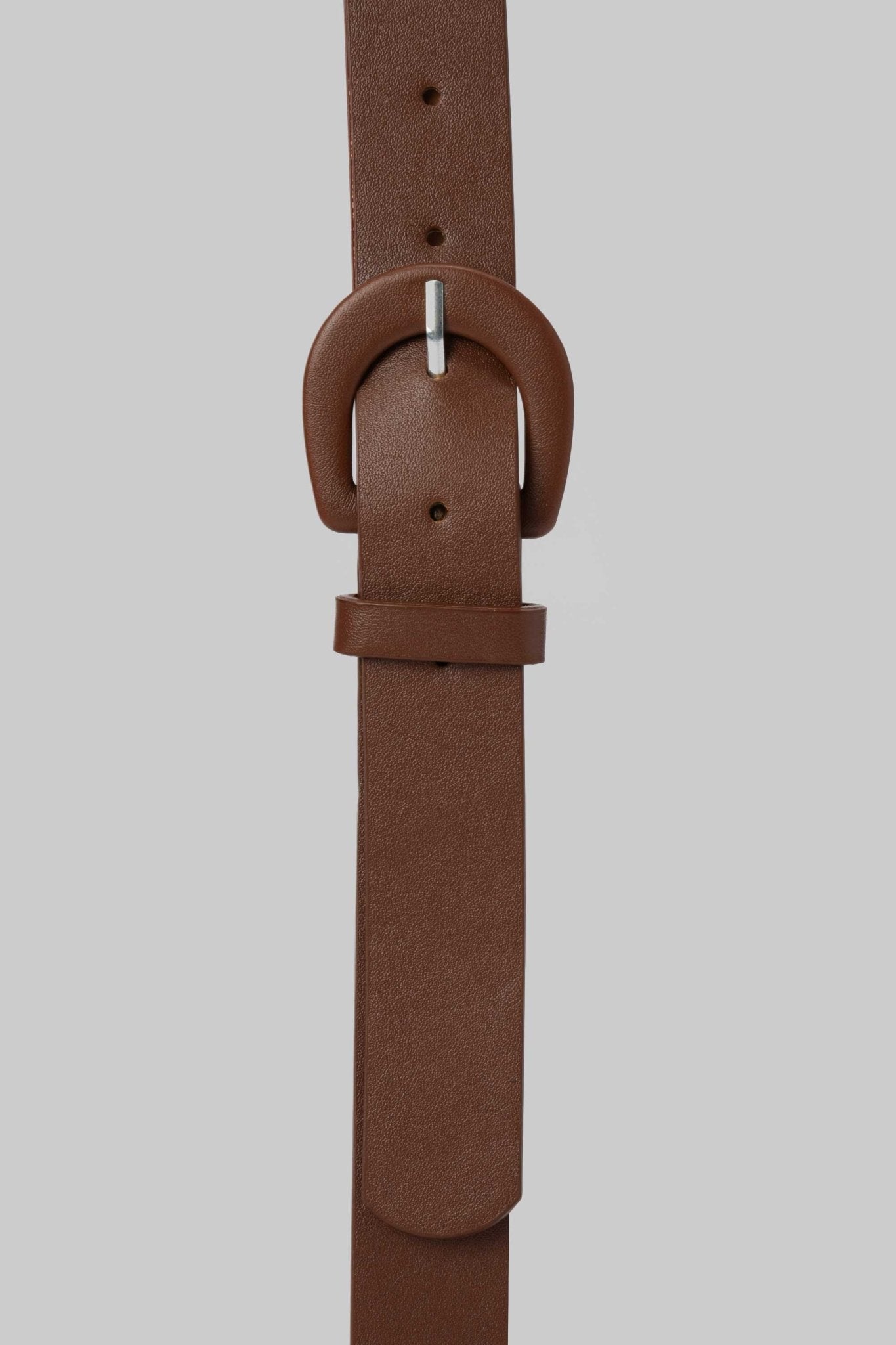Belt | Brown Minimal Rounded Buckle BELT CZBELT - Cizaro Jeans