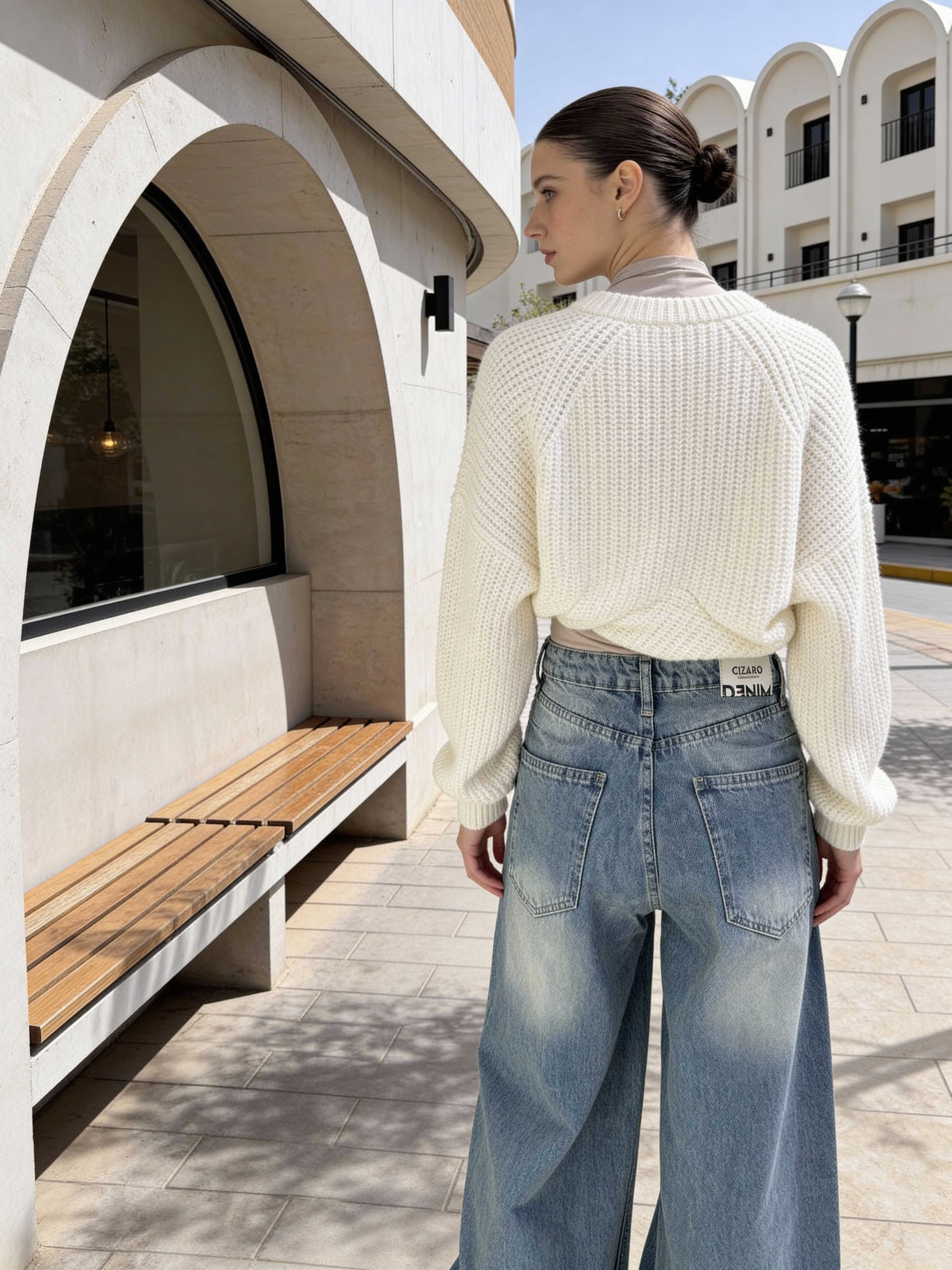 Extreme Wide Leg – High-Waist Light Vintage Blue Jeans