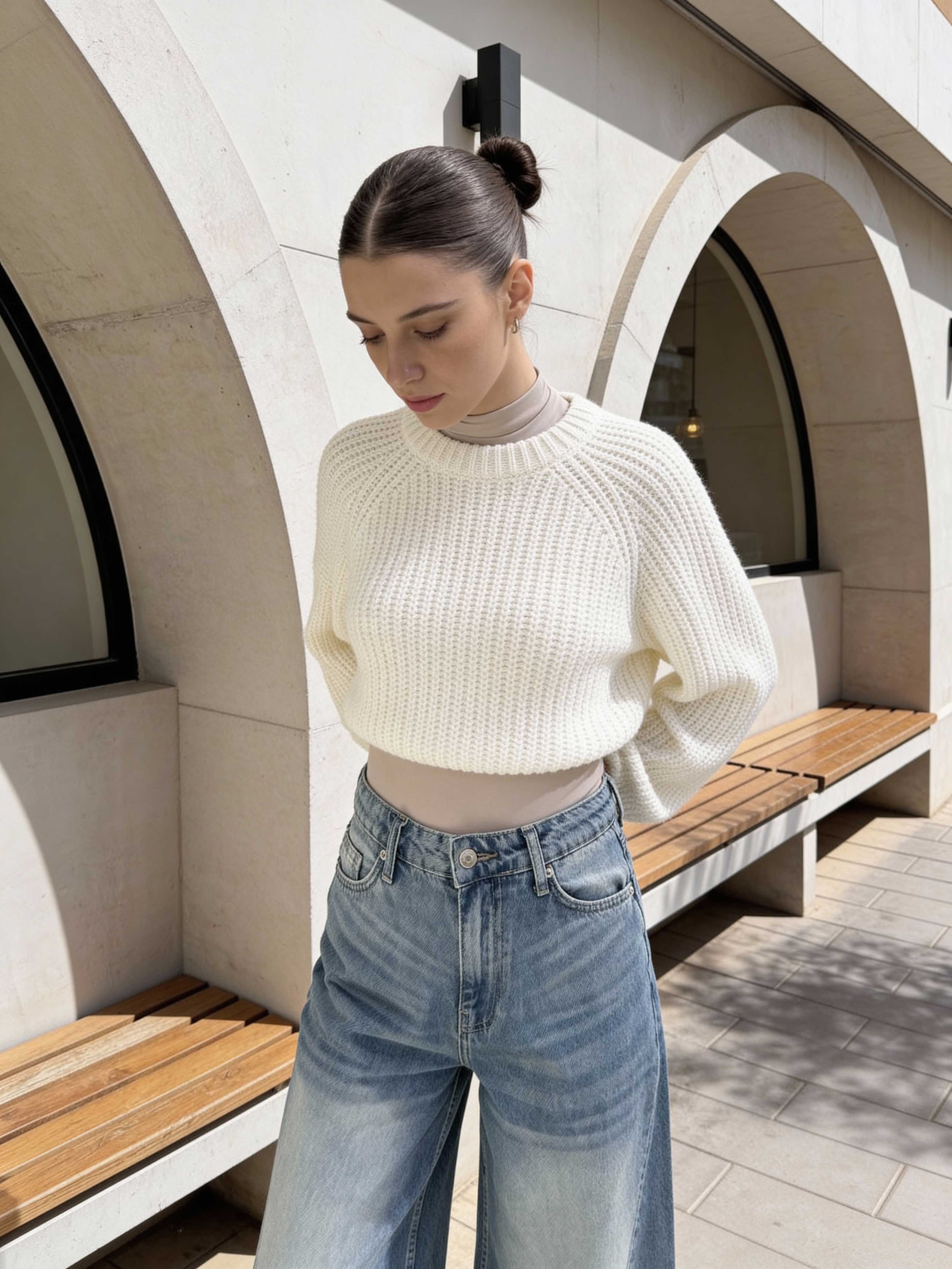 Extreme Wide Leg – High-Waist Light Vintage Blue Jeans