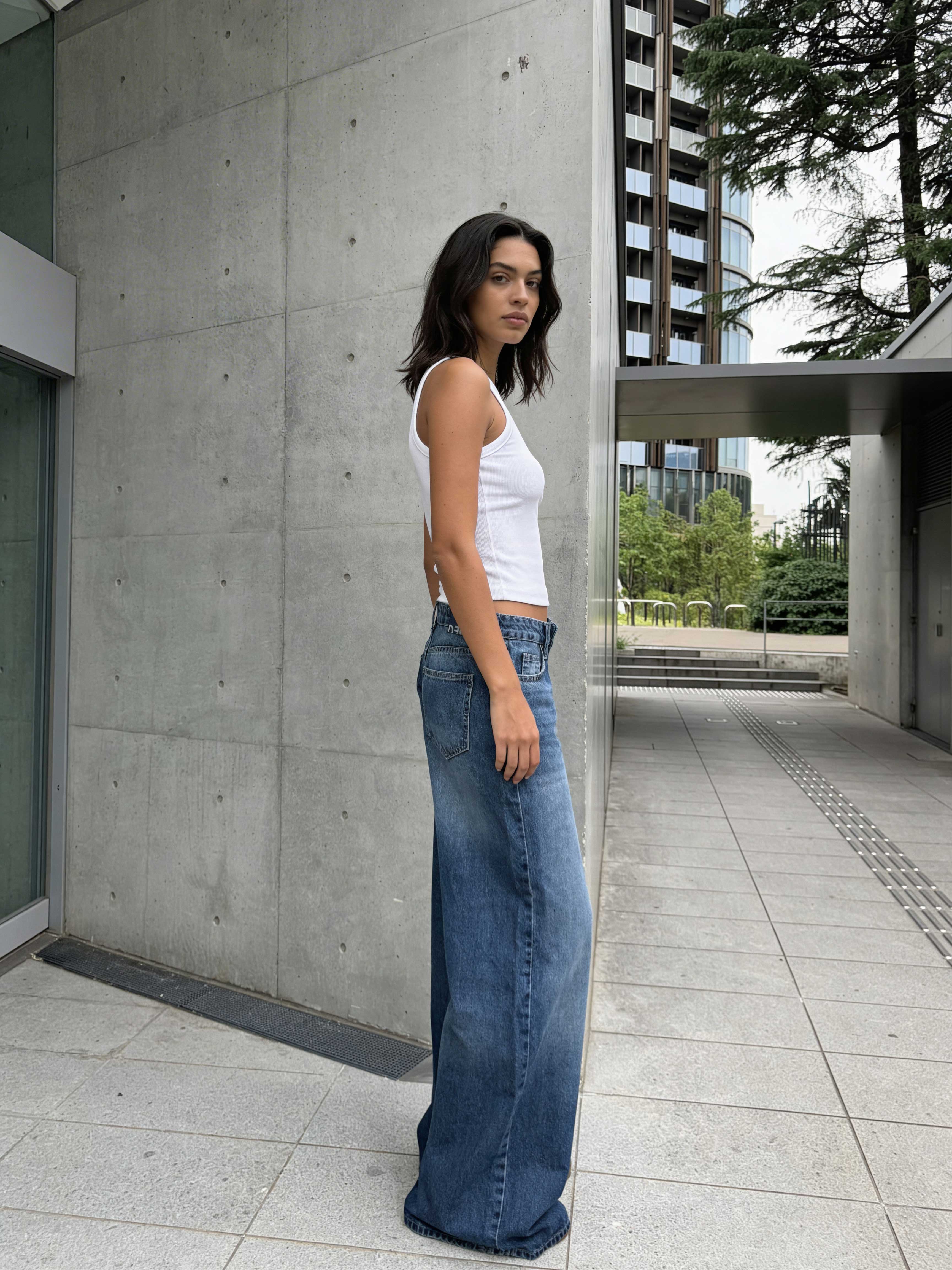 Super Baggy - Mid Waist Rich Denim Blue Jeans