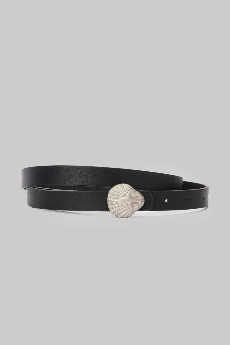Black Shell Buckle Belt belt CZBELT - Cizaro Jeans