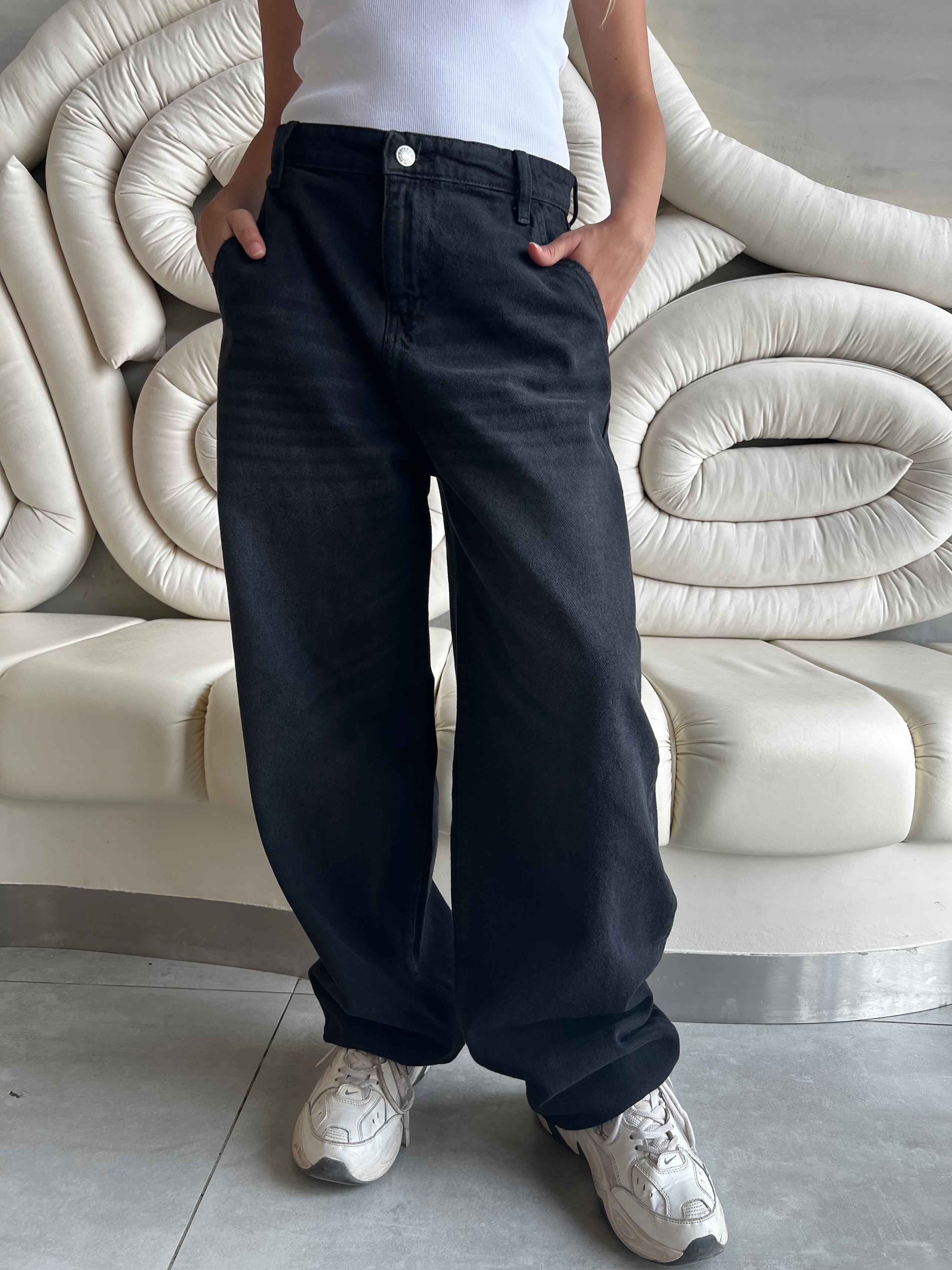 Skater - Charcoal Black. Baggy CIZARO - Cizaro Jeans