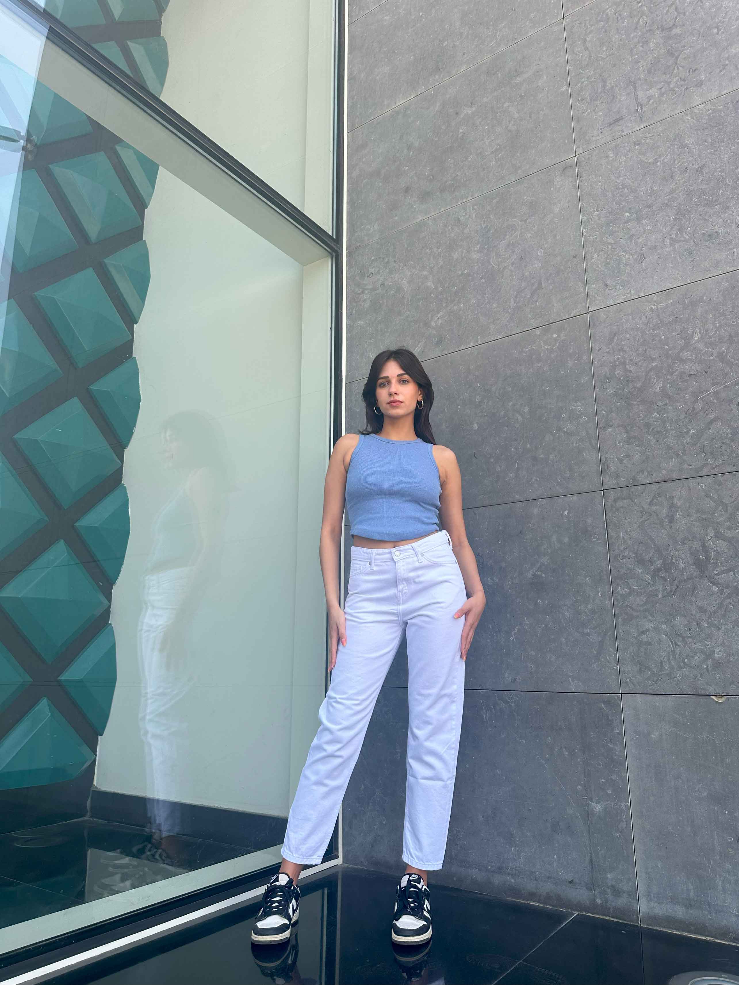 Mom Fit - White. Mom-Fit CIZARO 36 - Cizaro Jeans