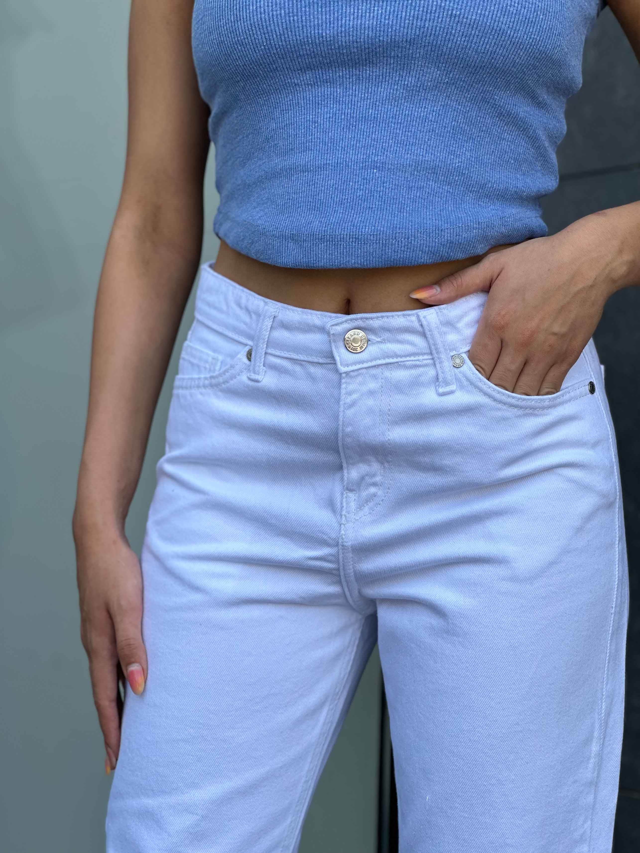 Mom Fit - White. Mom-Fit CIZARO - Cizaro Jeans