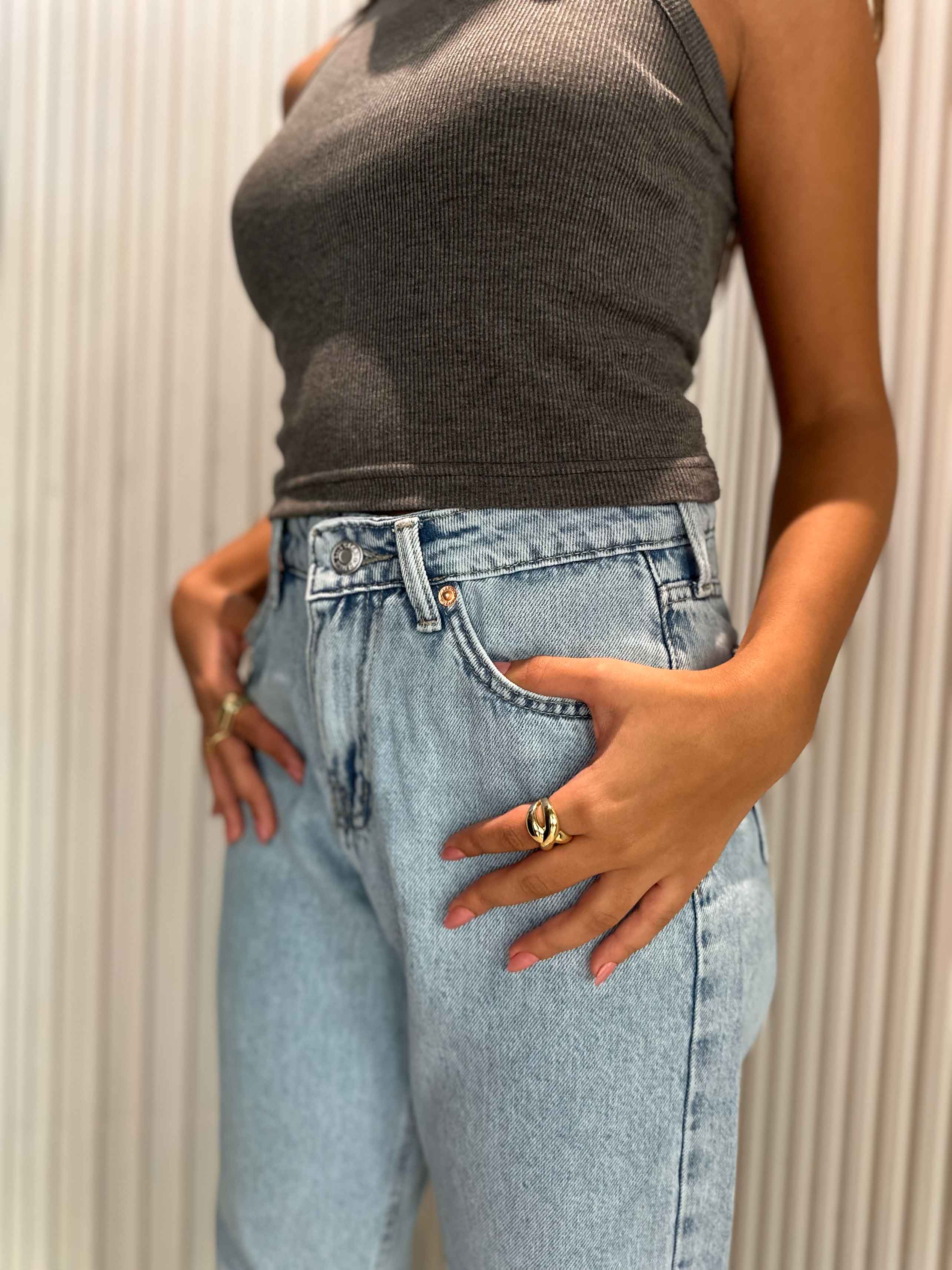 Mom-Fit - Light Iced Blue Jeans. Mom-Fit CIZARO - Cizaro Jeans