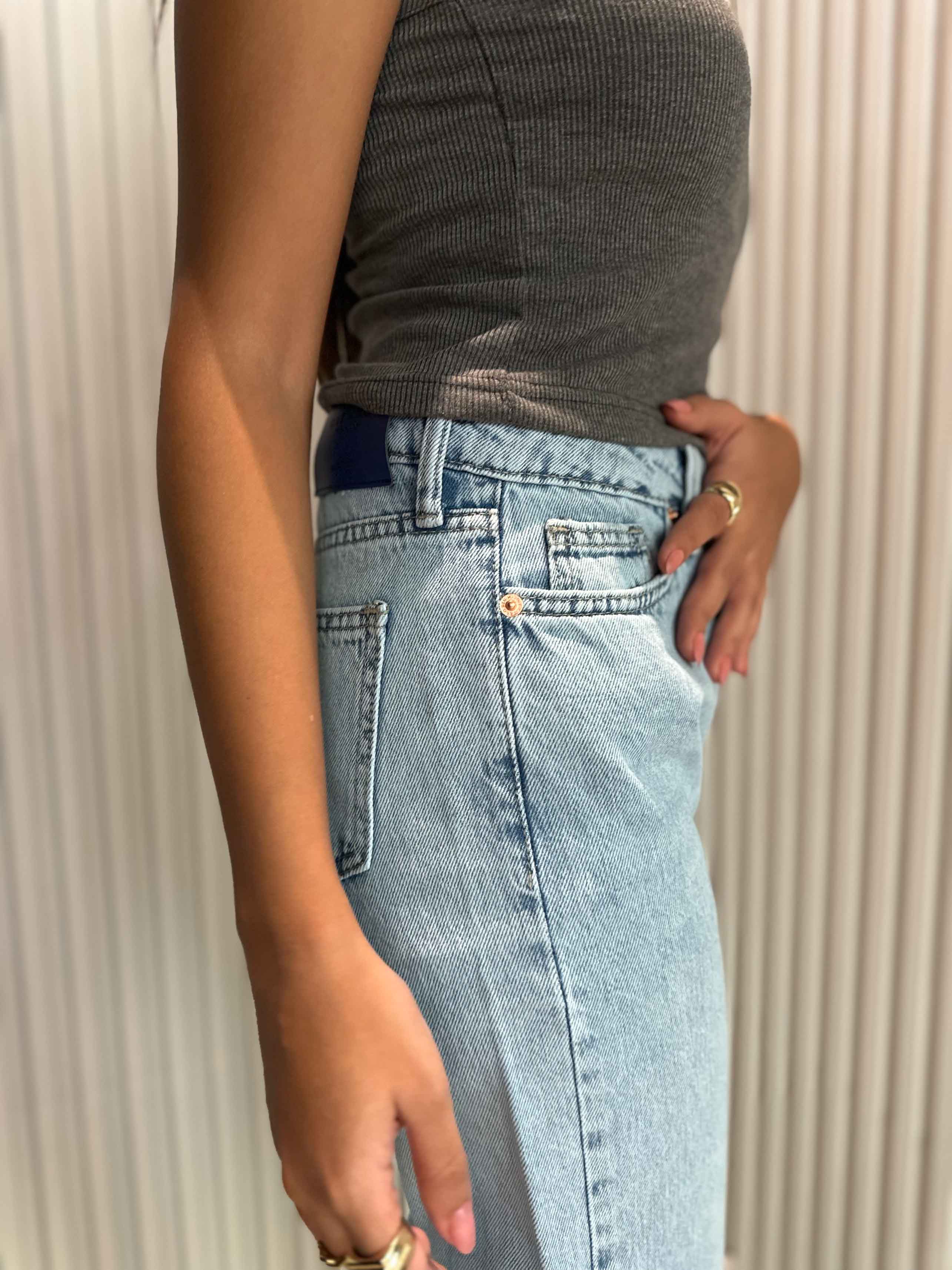 Mom-Fit - Light Iced Blue Jeans. Mom-Fit CIZARO - Cizaro Jeans