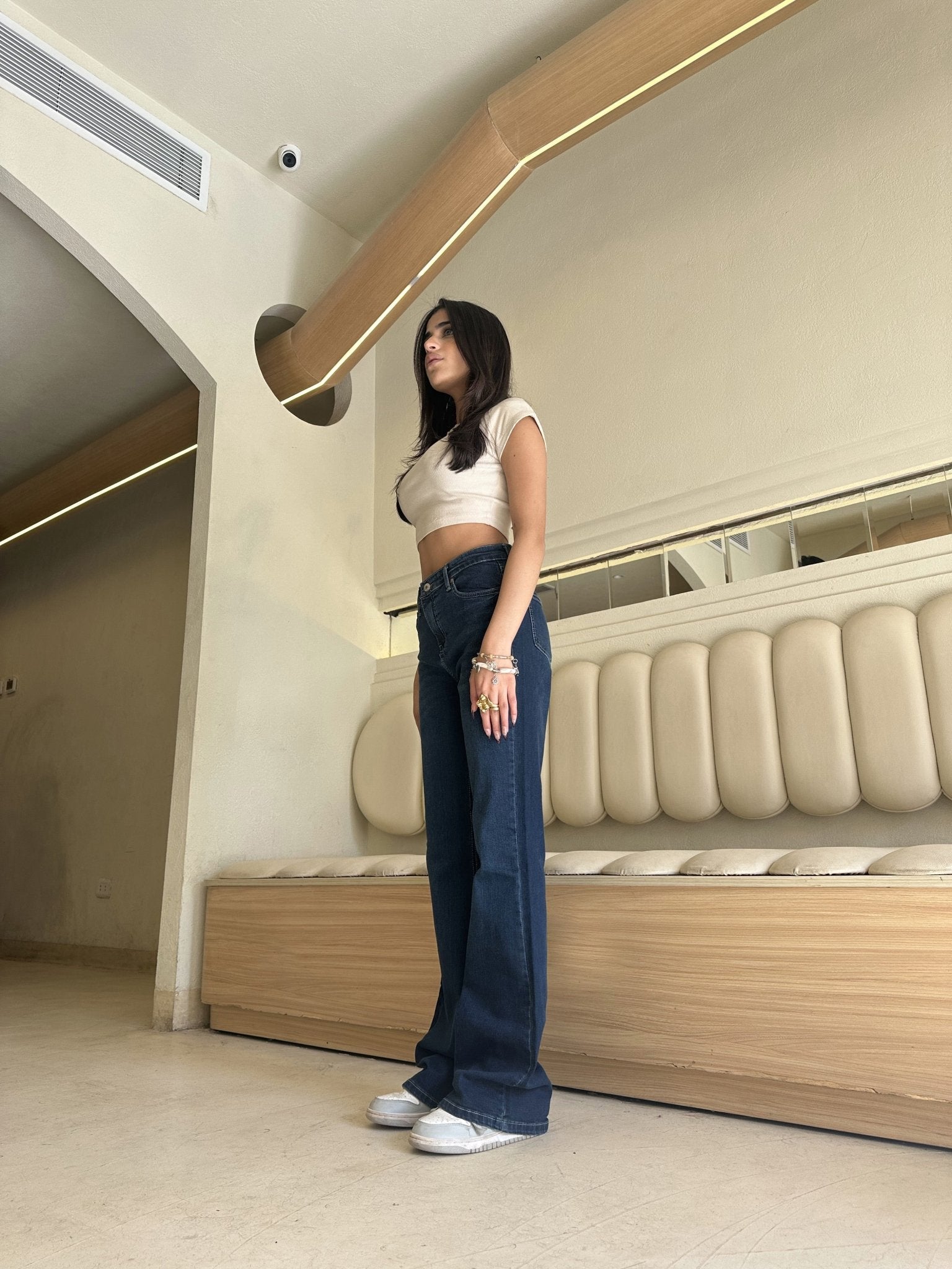 Midnight Flared - Navy Blue Jeans. Flare CIZARO - Cizaro Jeans
