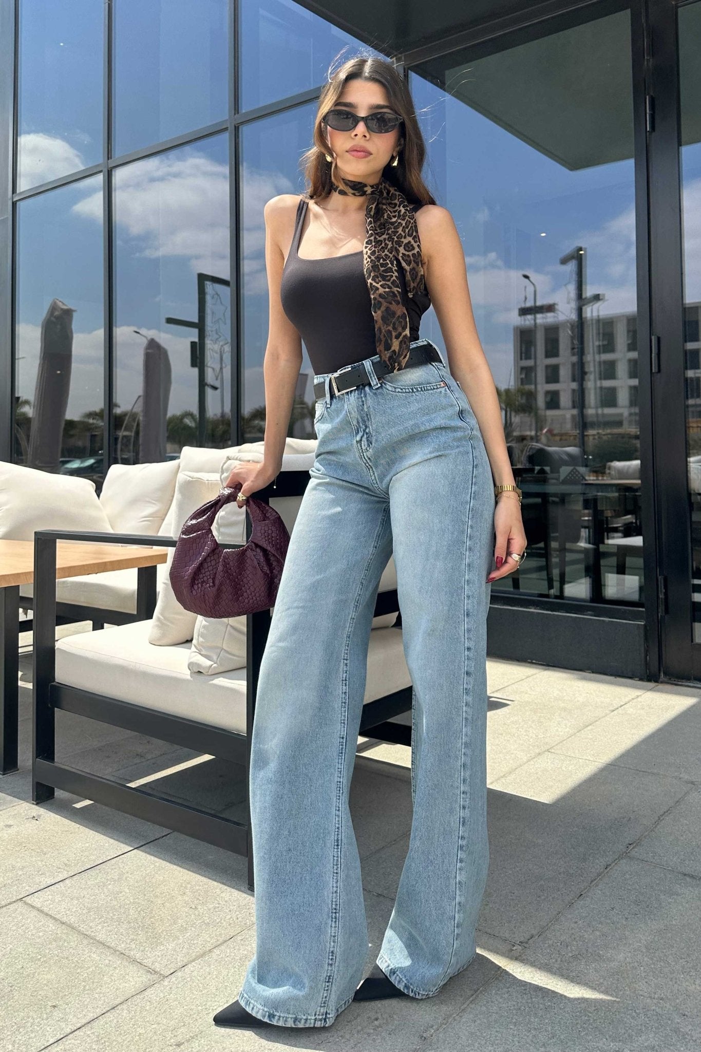Baggy | High-Waist Light Wash Blue Jeans Baggy CIZARO - Cizaro Jeans