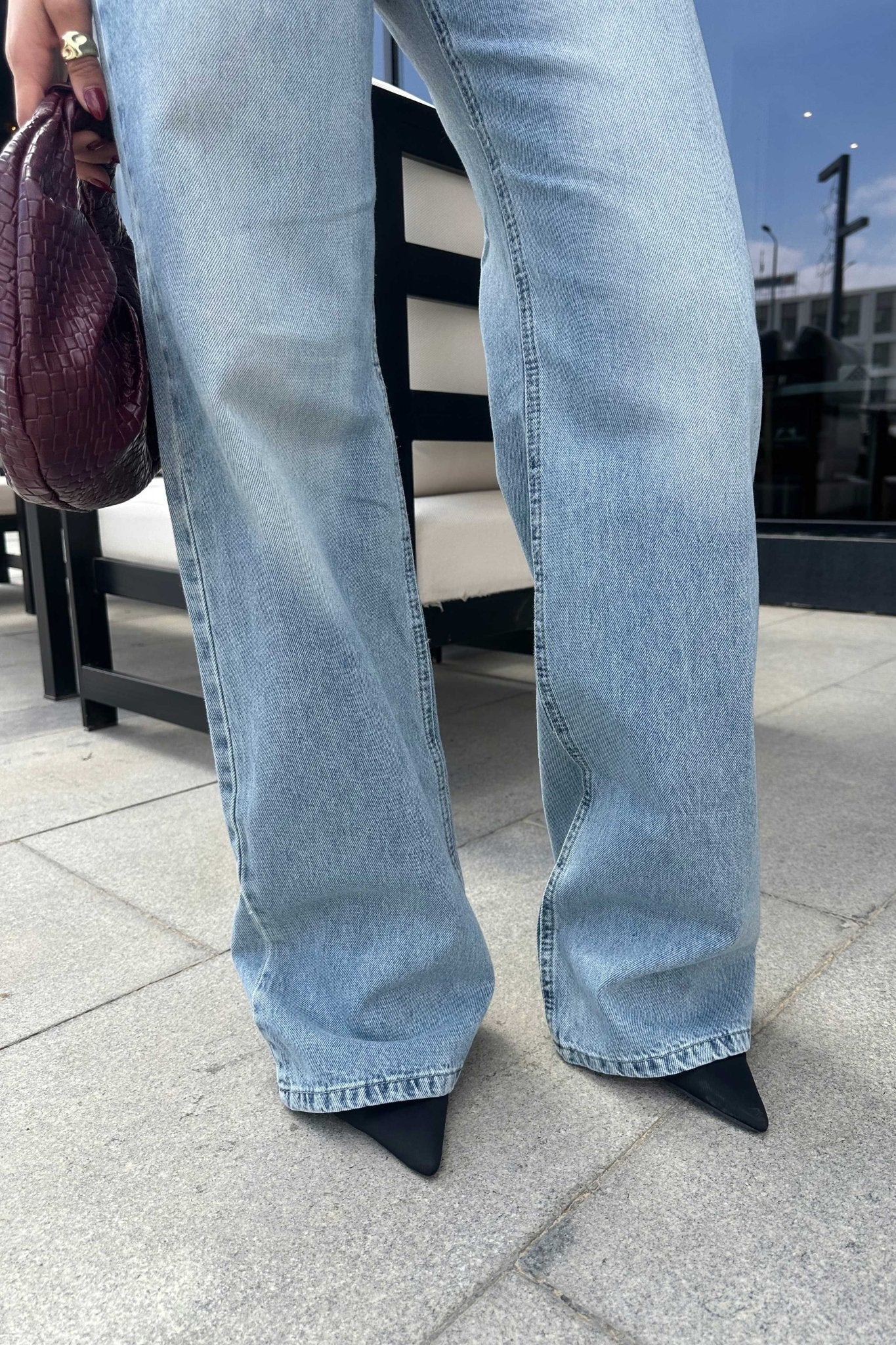 Baggy | High-Waist Light Wash Blue Jeans Baggy CIZARO - Cizaro Jeans