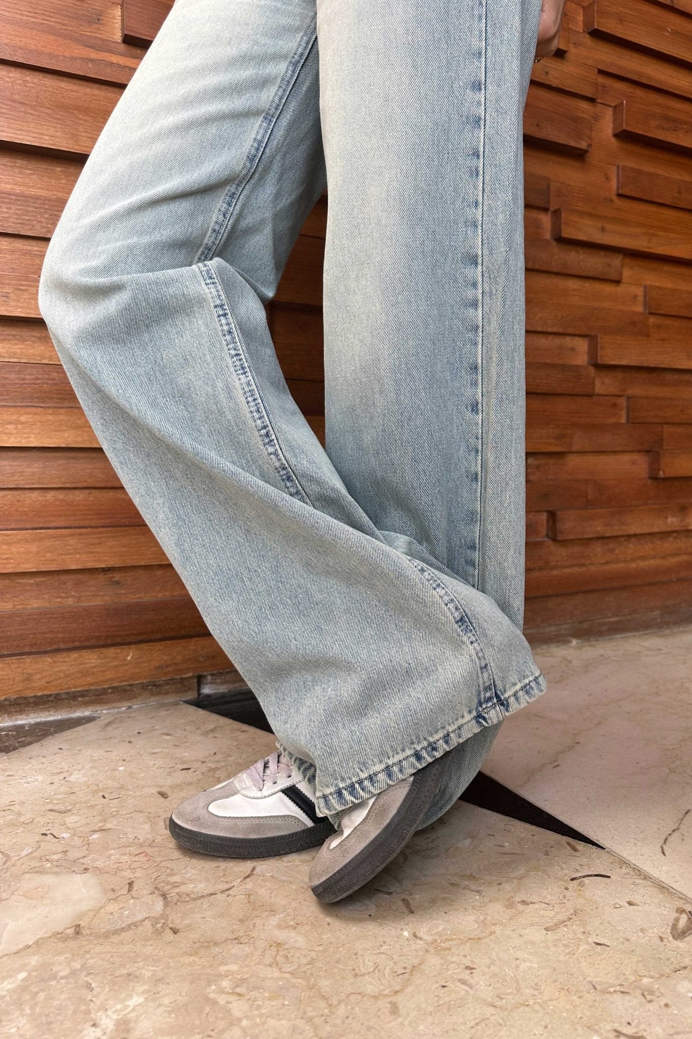 Baggy | High-Waist Ashe Light Blue Jeans Baggy CIZARO - Cizaro Jeans
