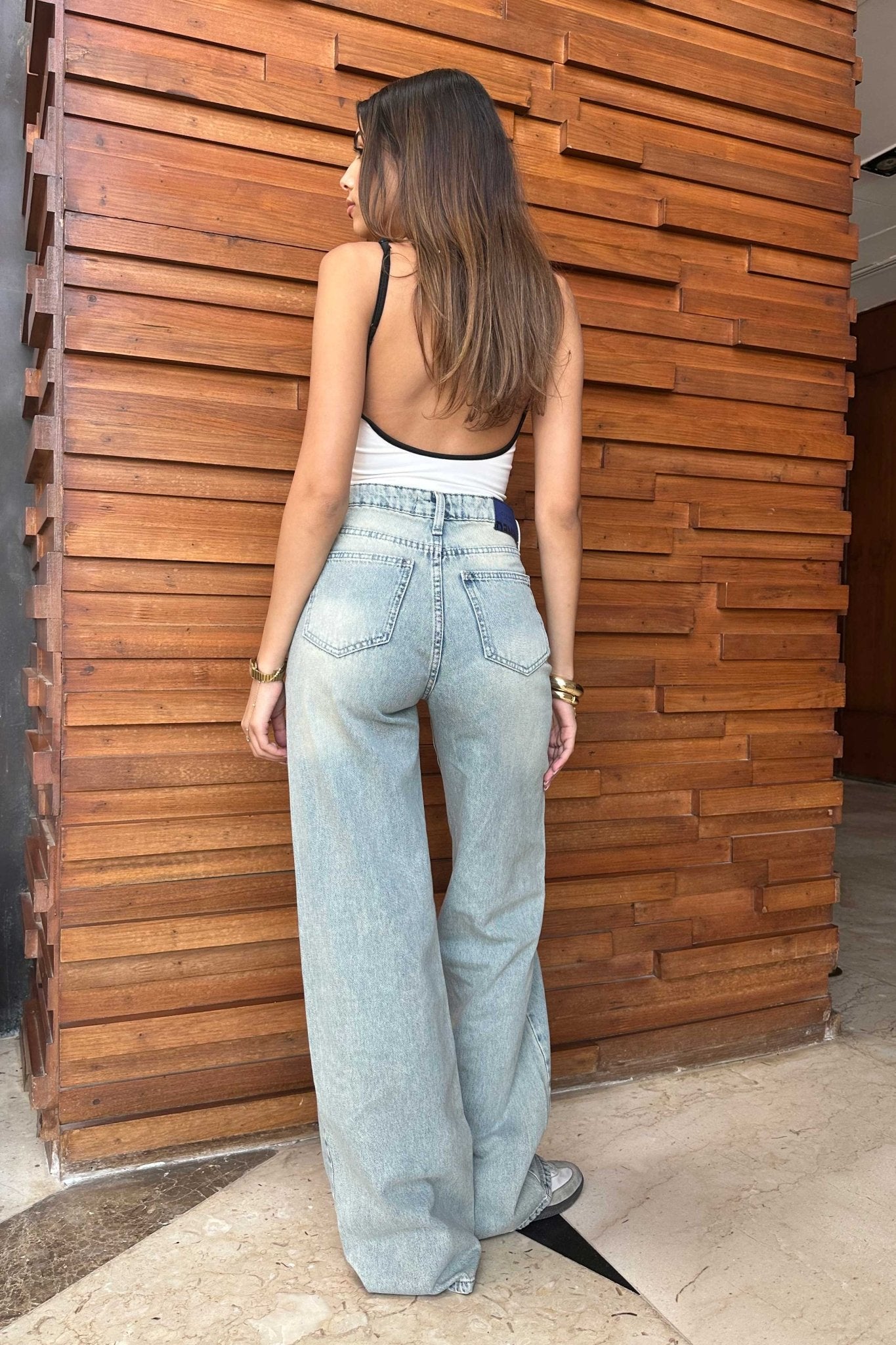Baggy | High-Waist Ashe Light Blue Jeans Baggy CIZARO - Cizaro Jeans