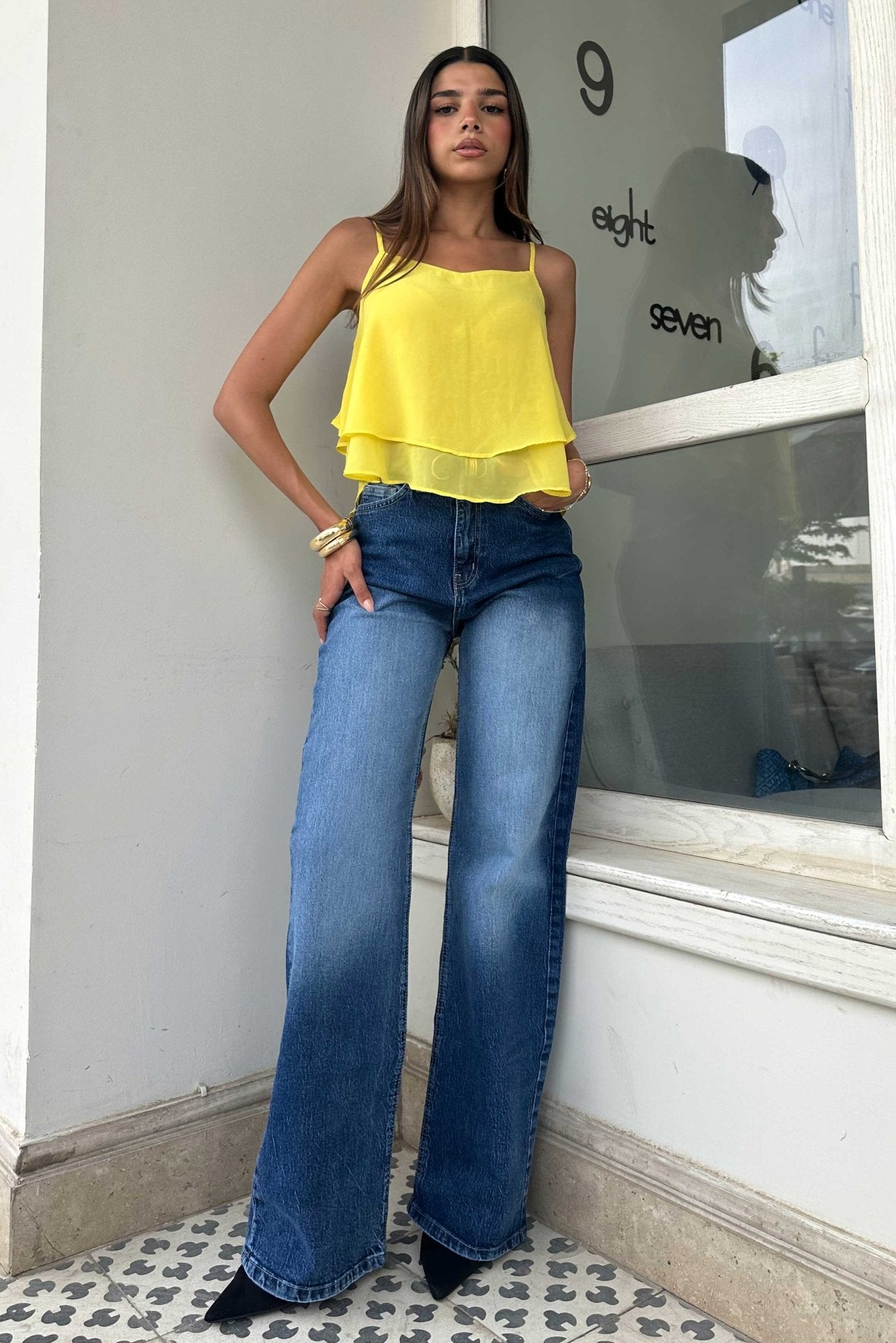 Ultra Comfort | Wide-Leg - High-Waist Washed Blue Jeans Wide-Leg CIZARO - Cizaro Jeans