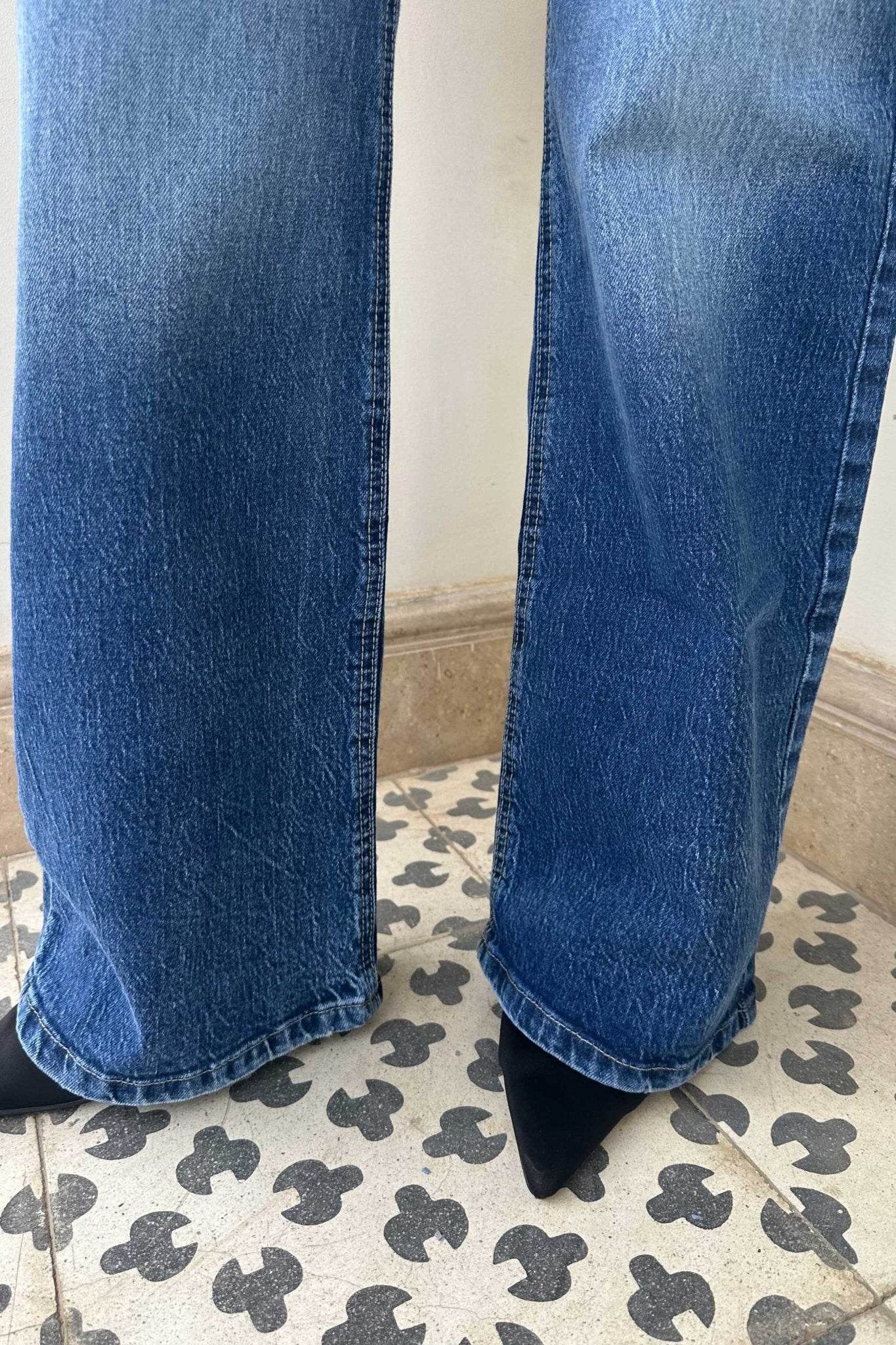 Ultra Comfort | Wide-Leg - High-Waist Washed Blue Jeans Wide-Leg CIZARO - Cizaro Jeans
