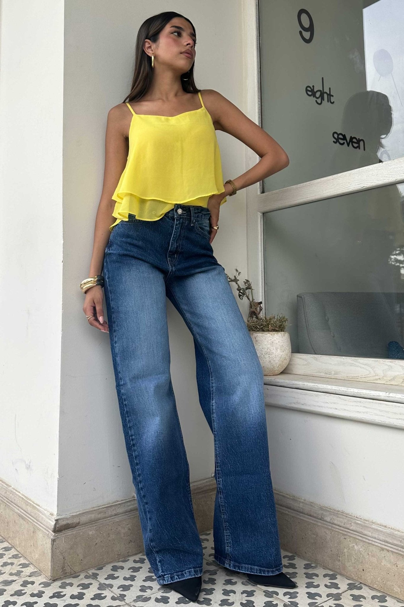 Ultra Comfort | Wide-Leg - High-Waist Washed Blue Jeans Wide-Leg CIZARO - Cizaro Jeans