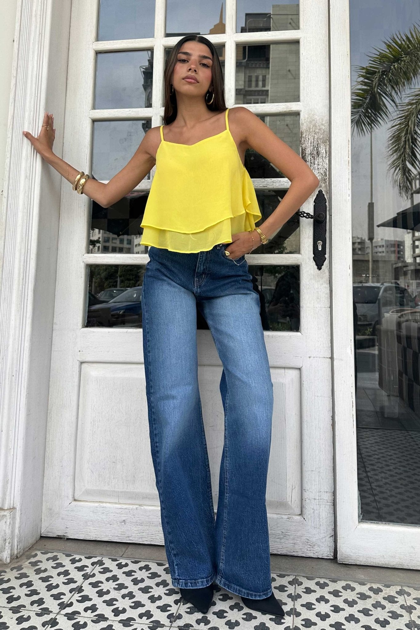 Ultra Comfort | Wide-Leg - High-Waist Washed Blue Jeans Wide-Leg CIZARO - Cizaro Jeans