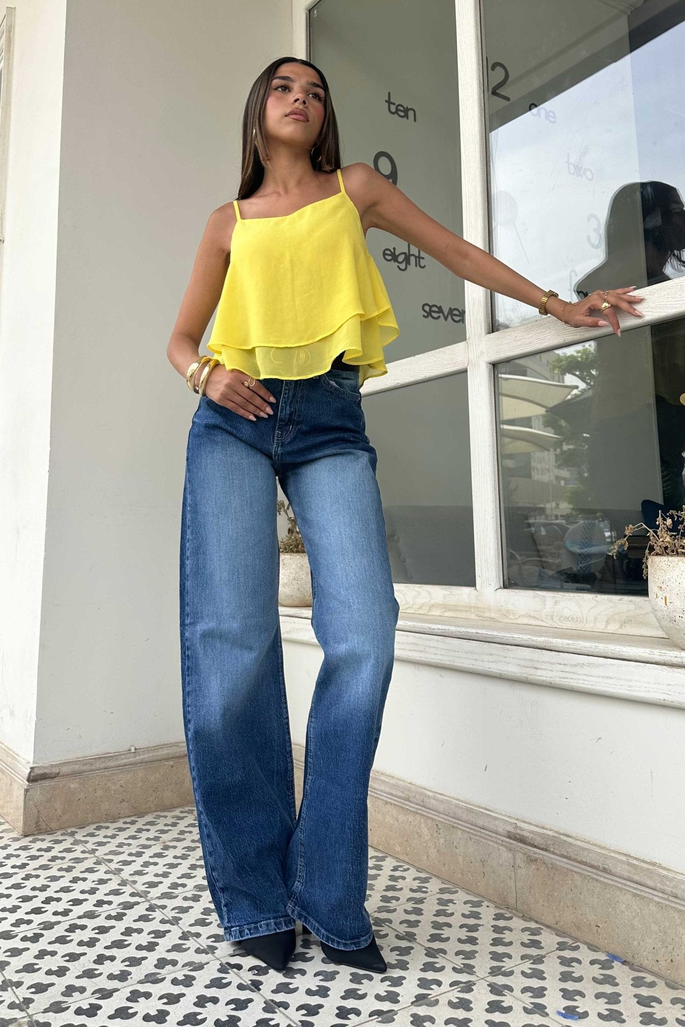 Ultra Comfort | Wide-Leg - High-Waist Washed Blue Jeans Wide-Leg CIZARO - Cizaro Jeans