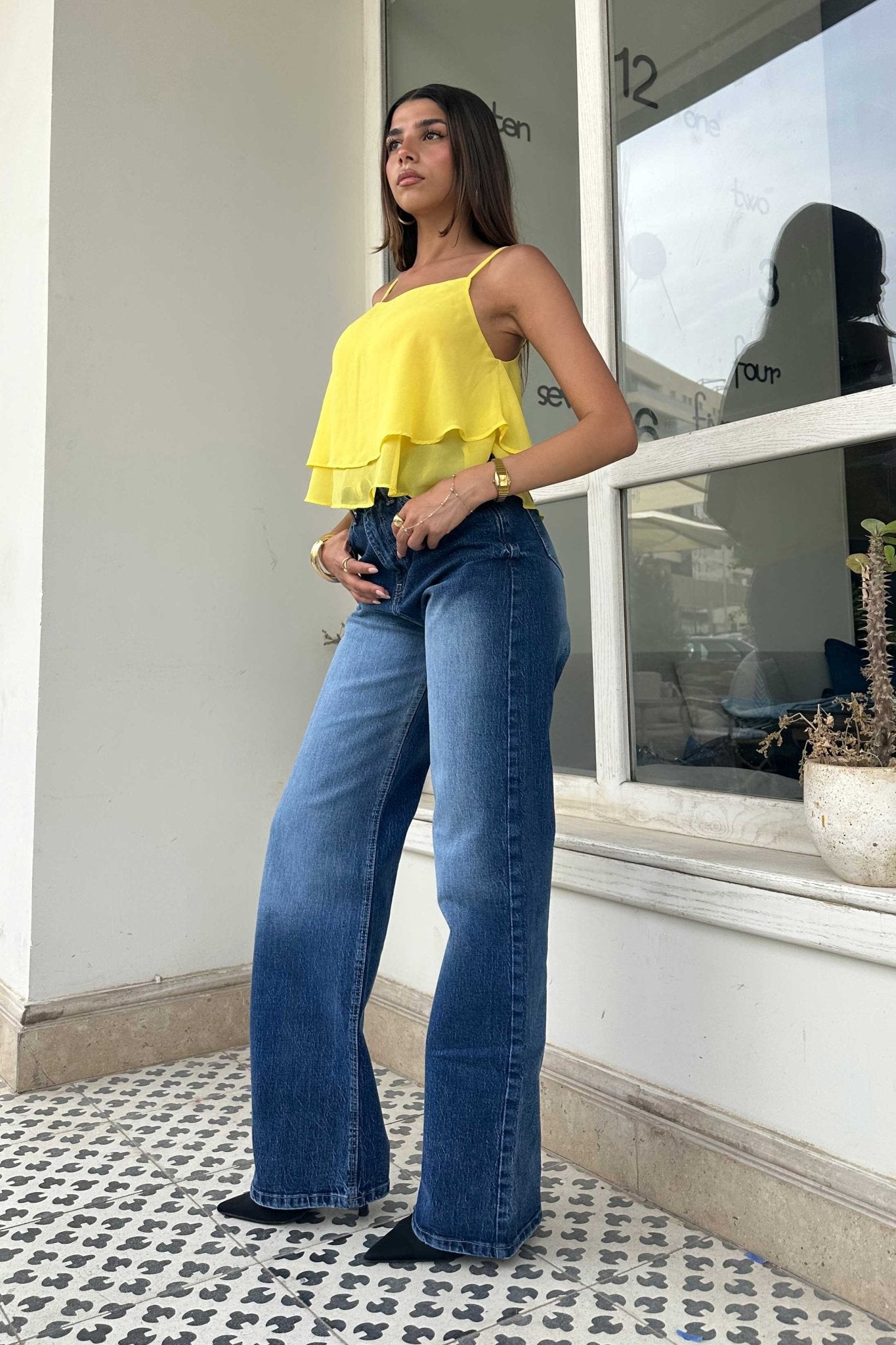 Ultra Comfort | Wide-Leg - High-Waist Washed Blue Jeans Wide-Leg CIZARO - Cizaro Jeans