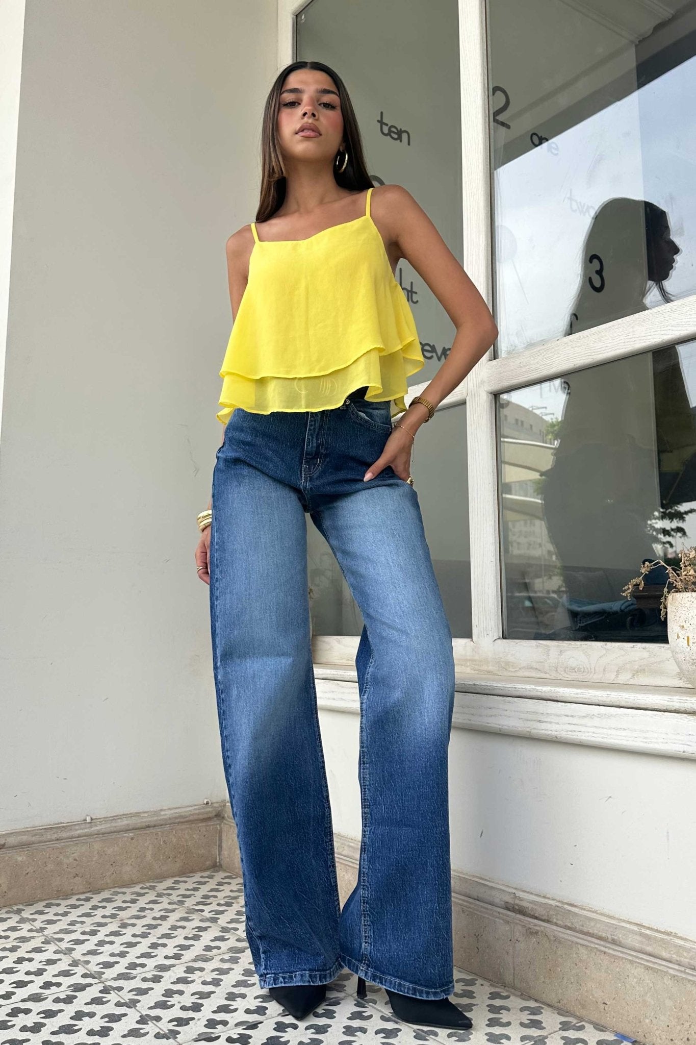 Ultra Comfort | Wide-Leg - High-Waist Washed Blue Jeans Wide-Leg CIZARO - Cizaro Jeans