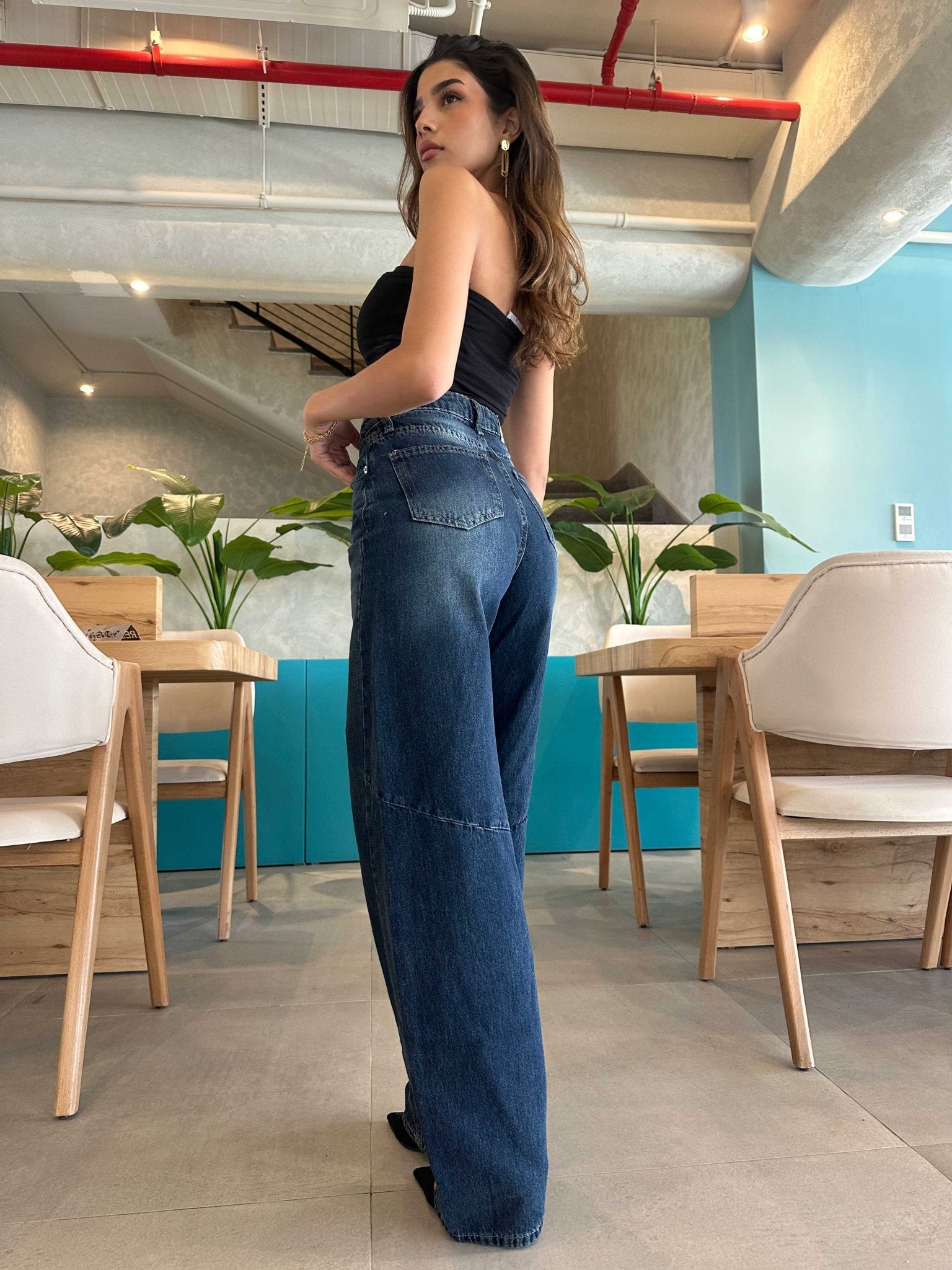 Balloon | High-Waist Midnight Washed Vintage Blue Jeans Baggy CIZARO - Cizaro Jeans