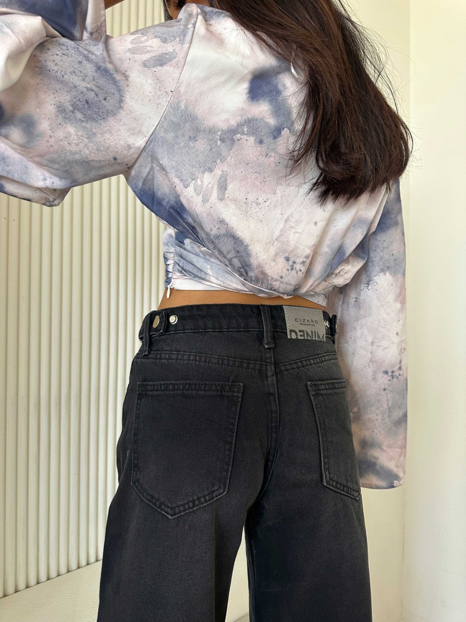 Baggy – Mid Rise Flex Waist Washed Black Jeans