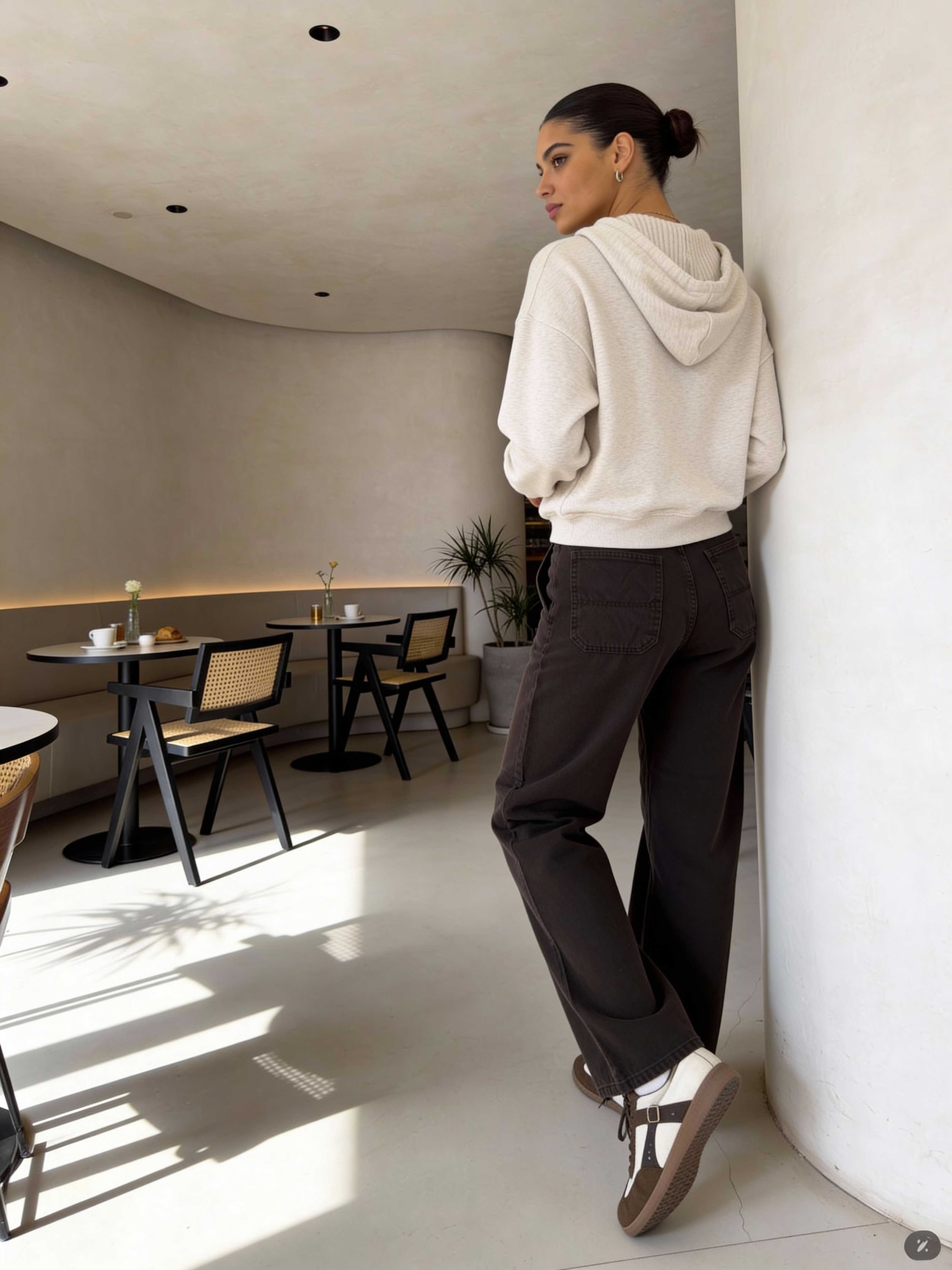 Skater – High-Waist Dark Chocolate Jeans Skater CIZARO - Cizaro Jeans