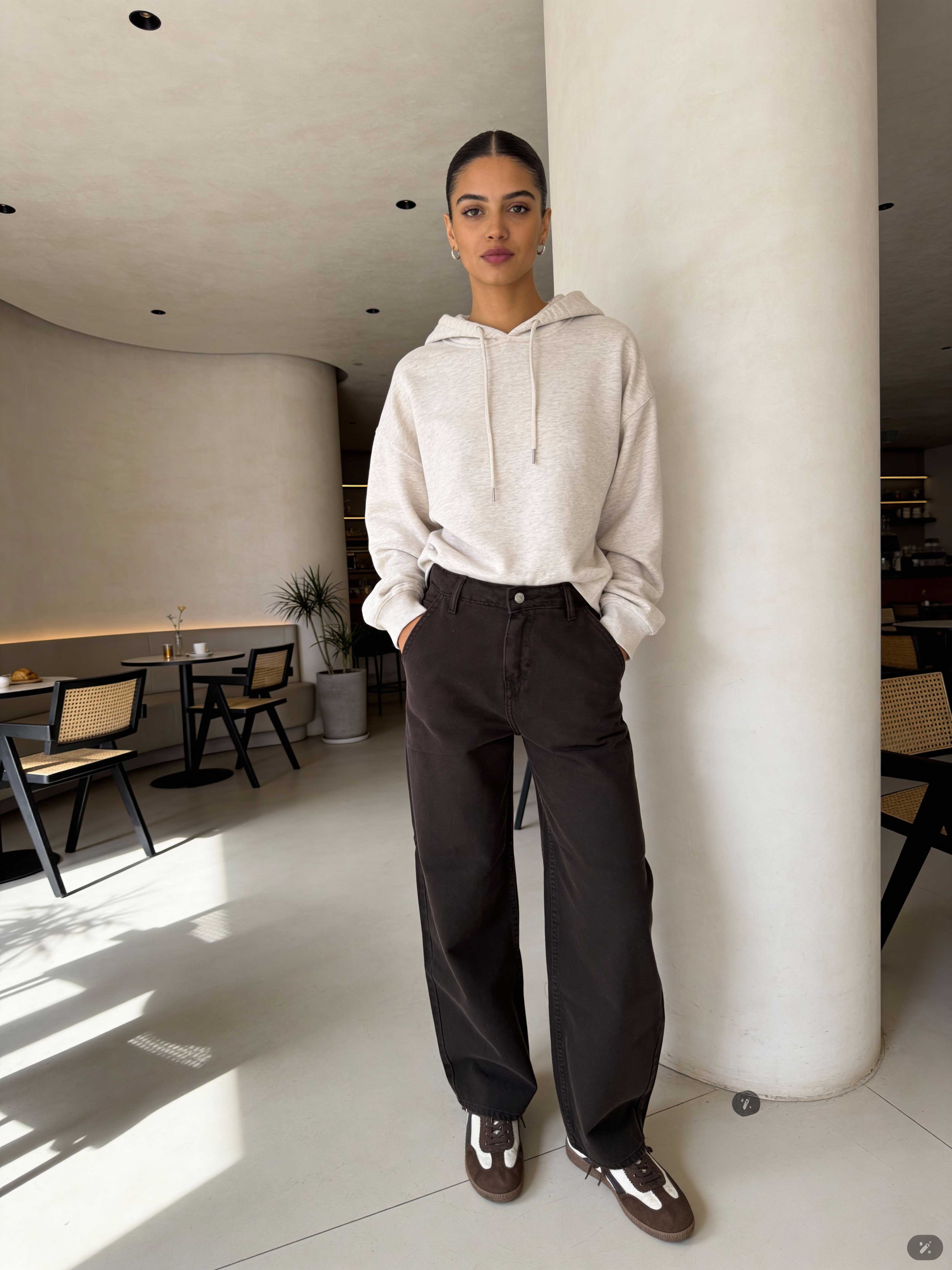 Skater – High-Waist Dark Chocolate Jeans skater CIZARO - Cizaro Jeans