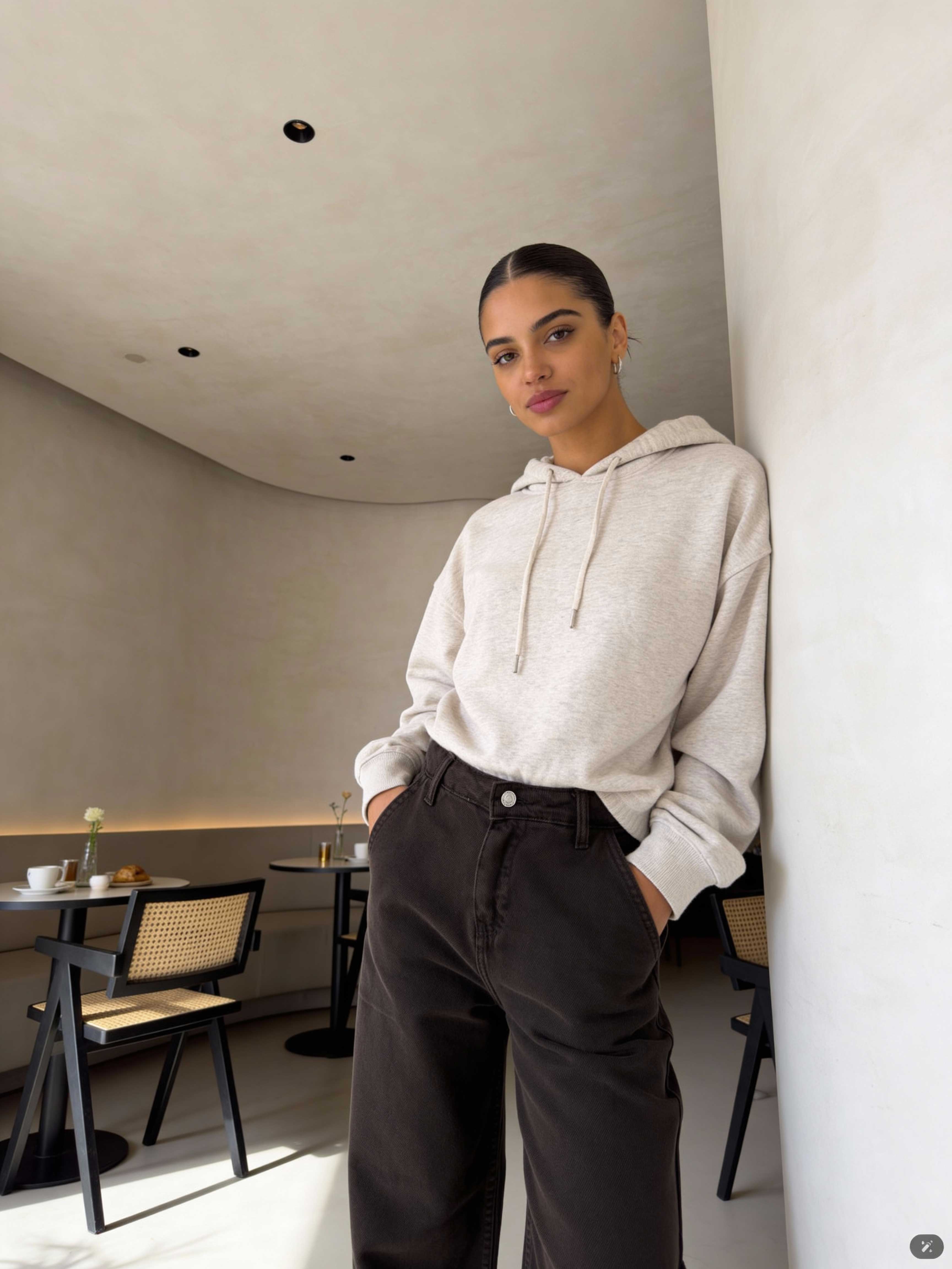 Skater – High-Waist Dark Chocolate Jeans Skater CIZARO - Cizaro Jeans