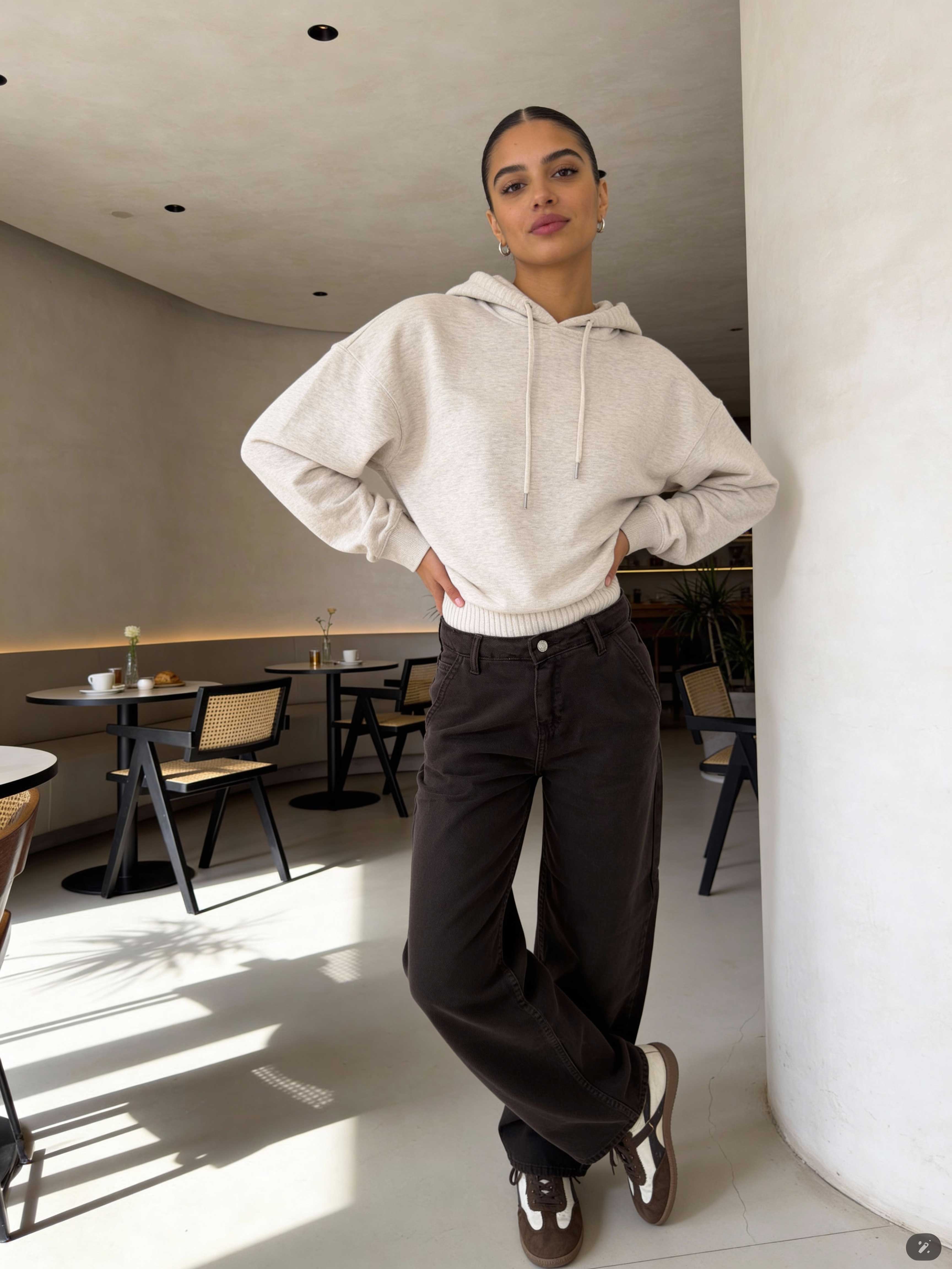 Skater – High-Waist Dark Chocolate Jeans skater CIZARO - Cizaro Jeans