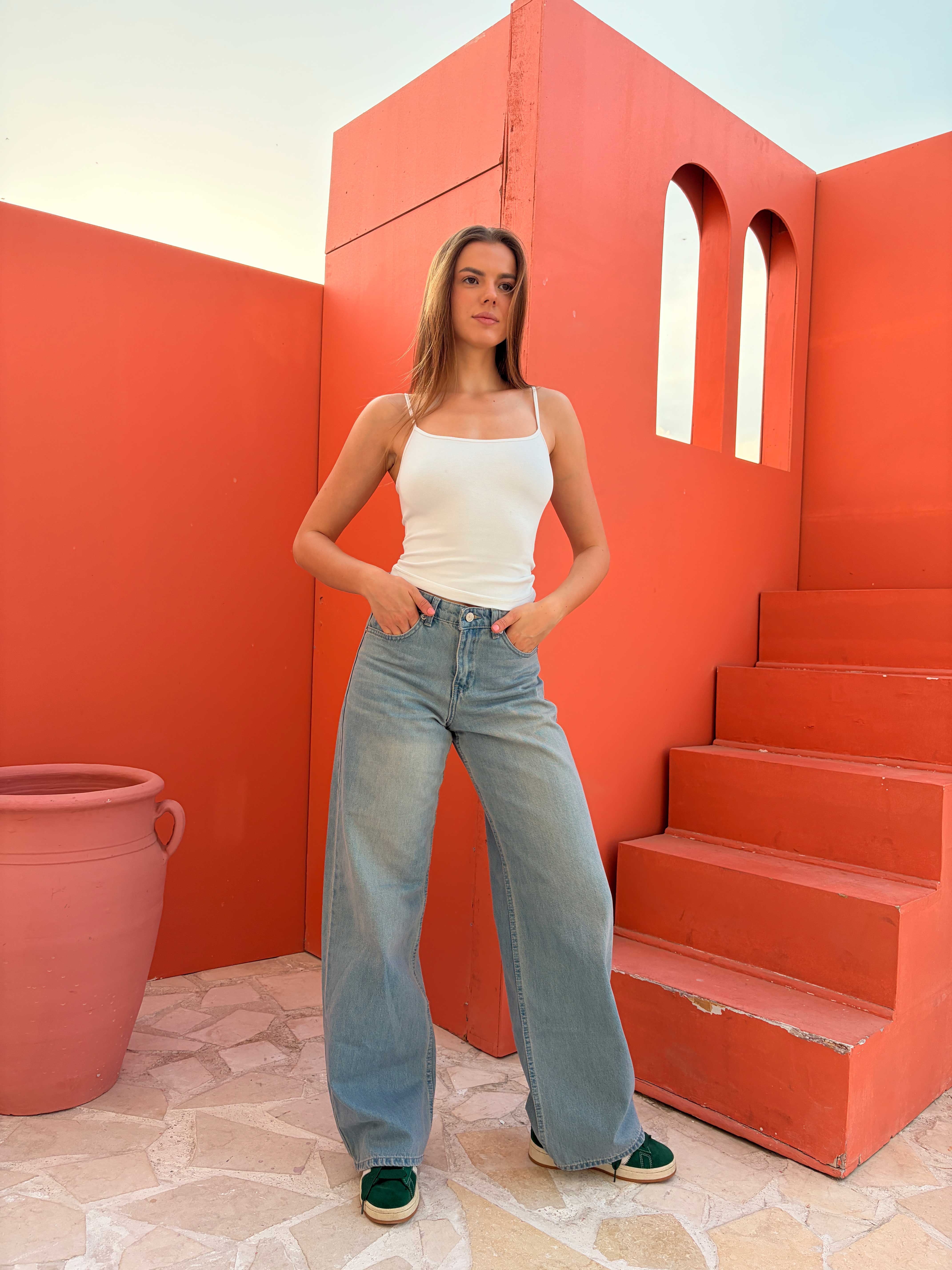 Baggy – Mid Rise Light Vintage Blue Jeans