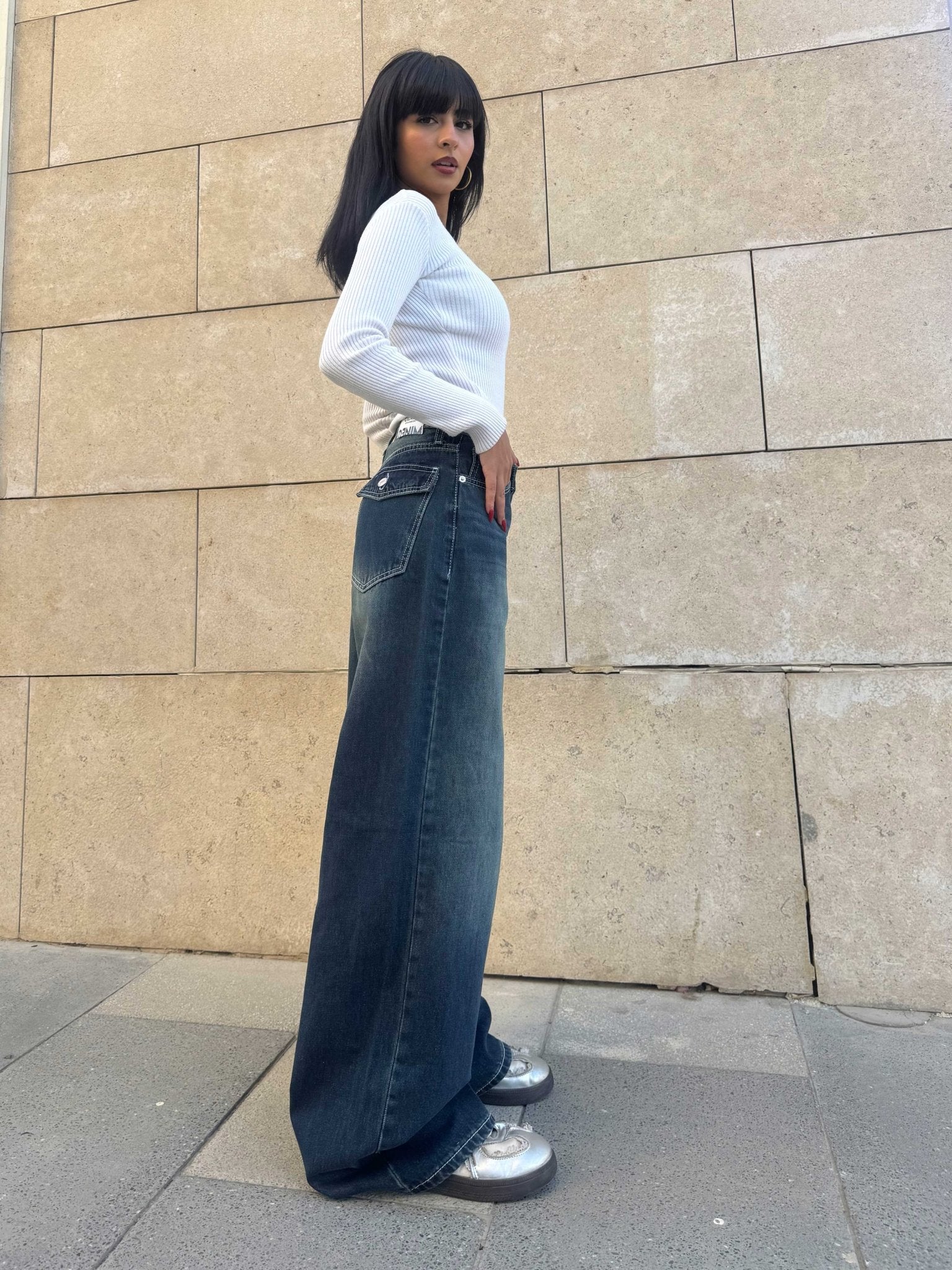 Baggy – Low-Waist Vintage Blue Jeans baggy CIZARO - Cizaro Jeans