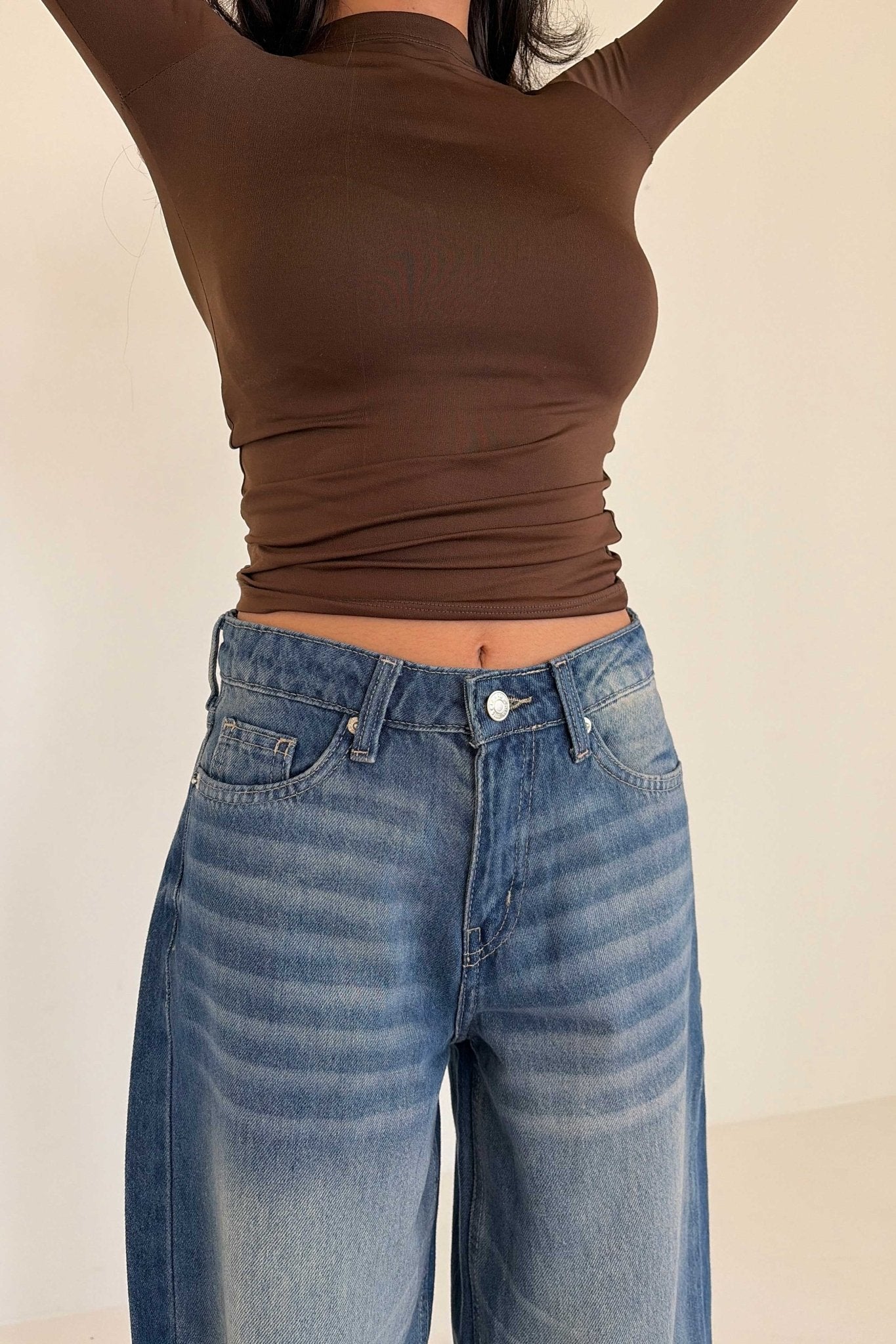 Super Baggy – Mid Rise Mid Vintage Blue Jeans Baggy CIZARO - Cizaro Jeans
