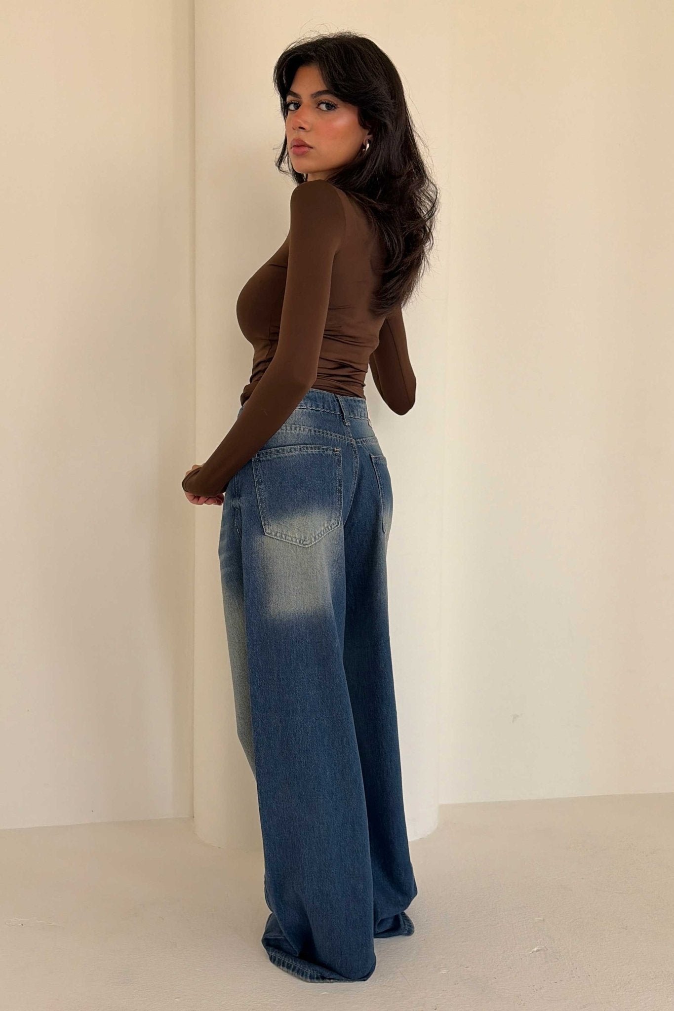 Super Baggy – Mid Rise Mid Vintage Blue Jeans Baggy CIZARO - Cizaro Jeans