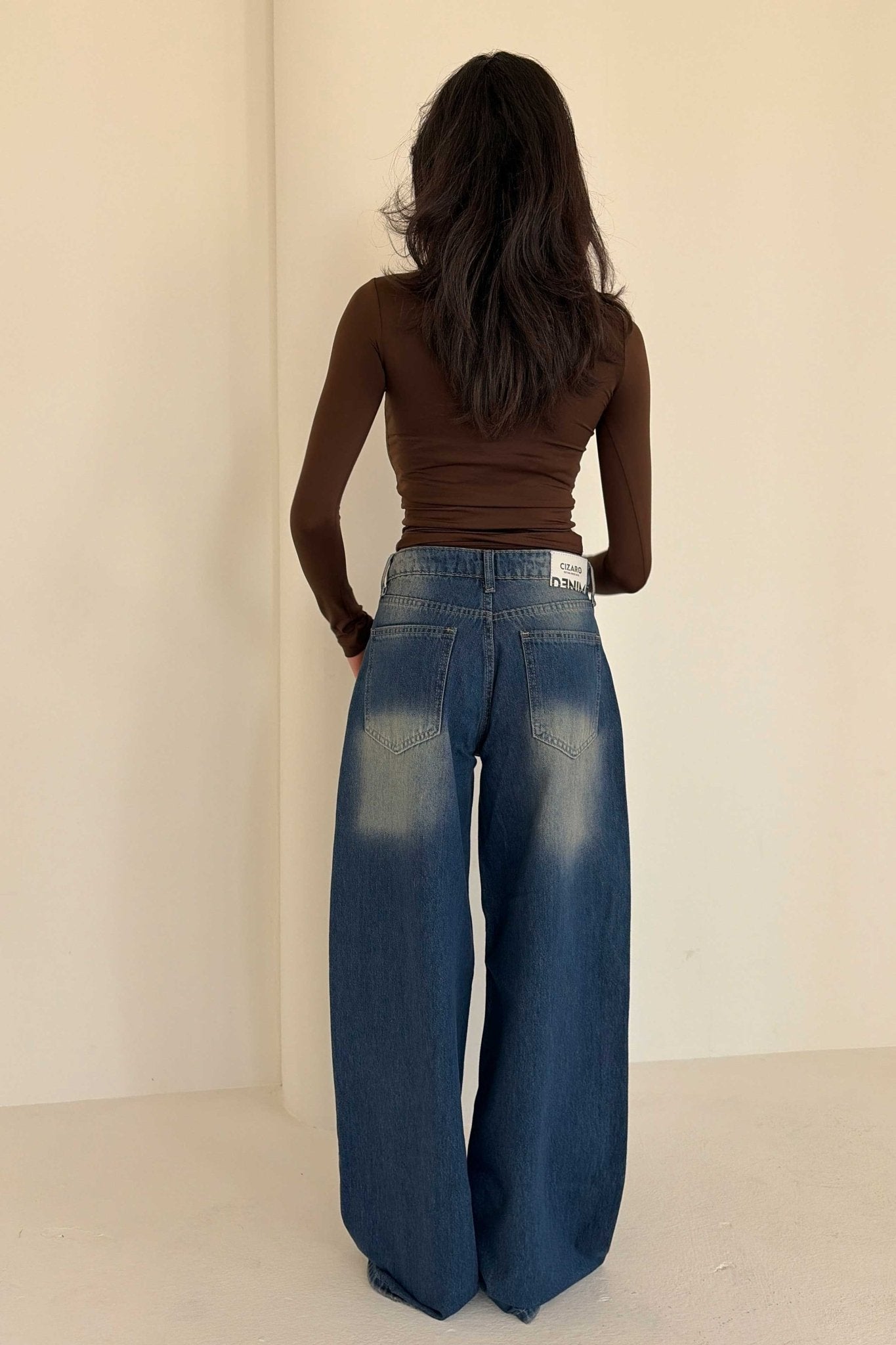 Super Baggy – Mid Rise Mid Vintage Blue Jeans Baggy CIZARO - Cizaro Jeans