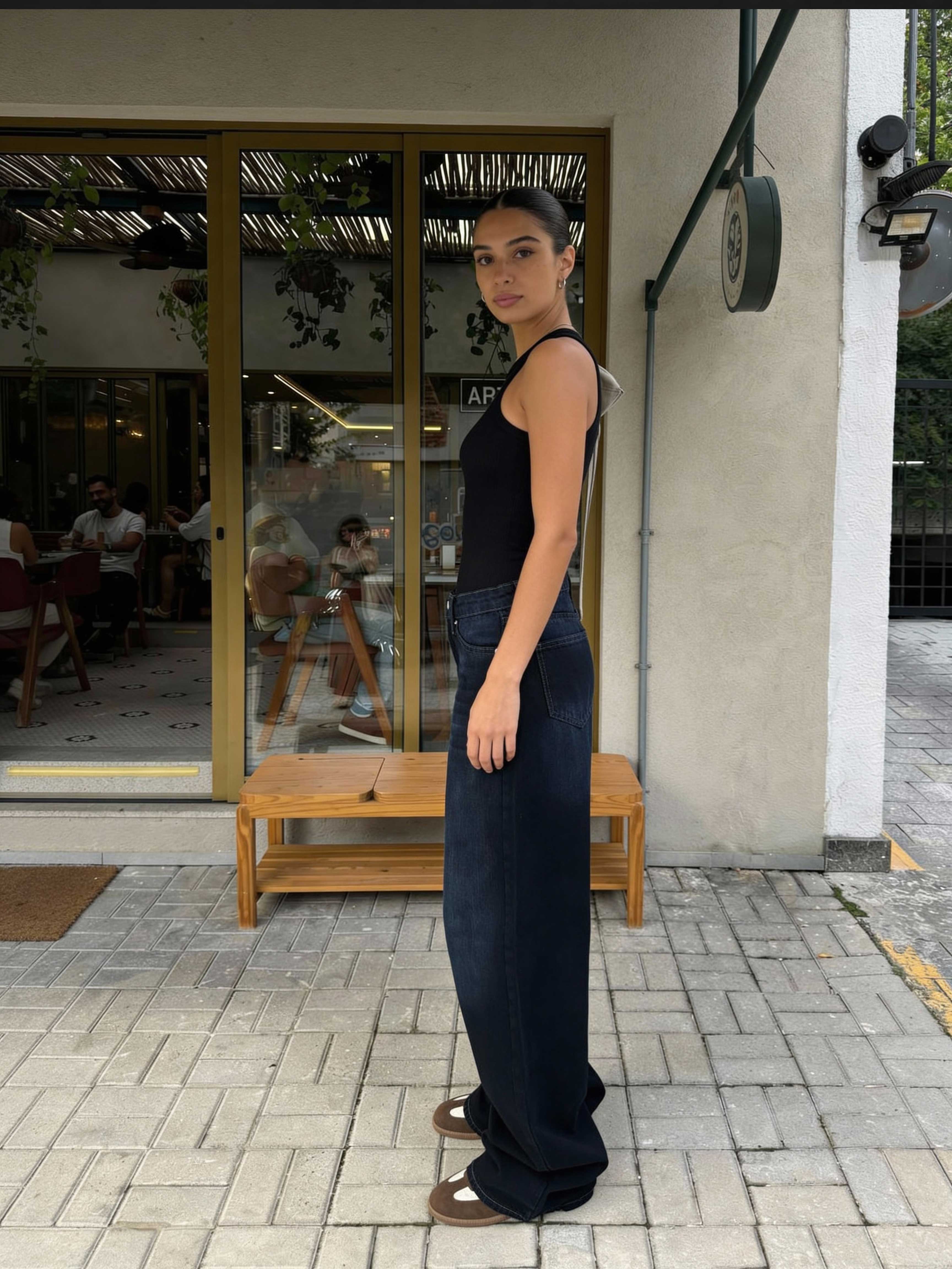 Baggy – High-Waist Deep Ocean Blue Jeans baggy CIZARO - Cizaro Jeans