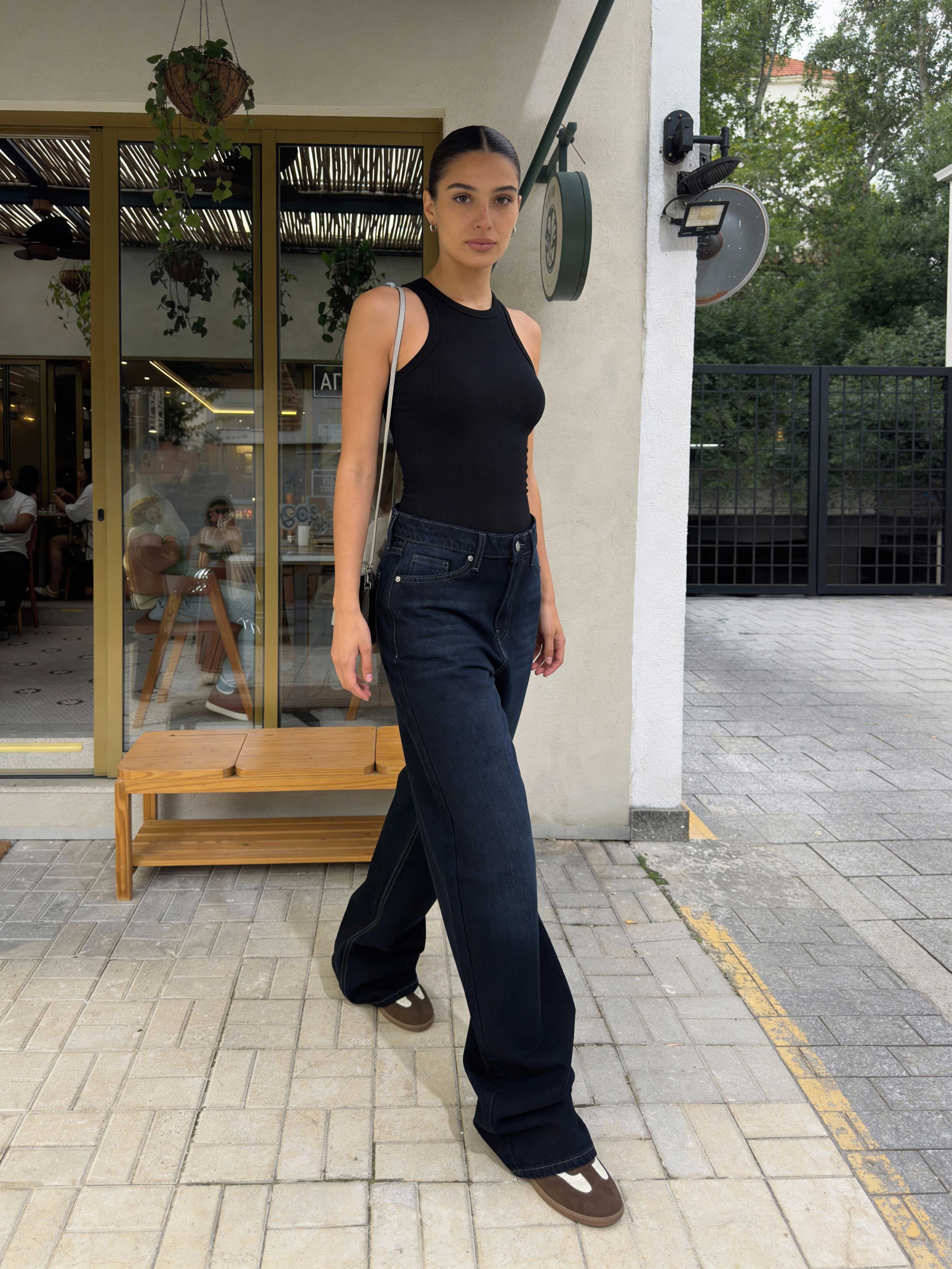 Baggy – High-Waist Deep Ocean Blue Jeans baggy CIZARO - Cizaro Jeans