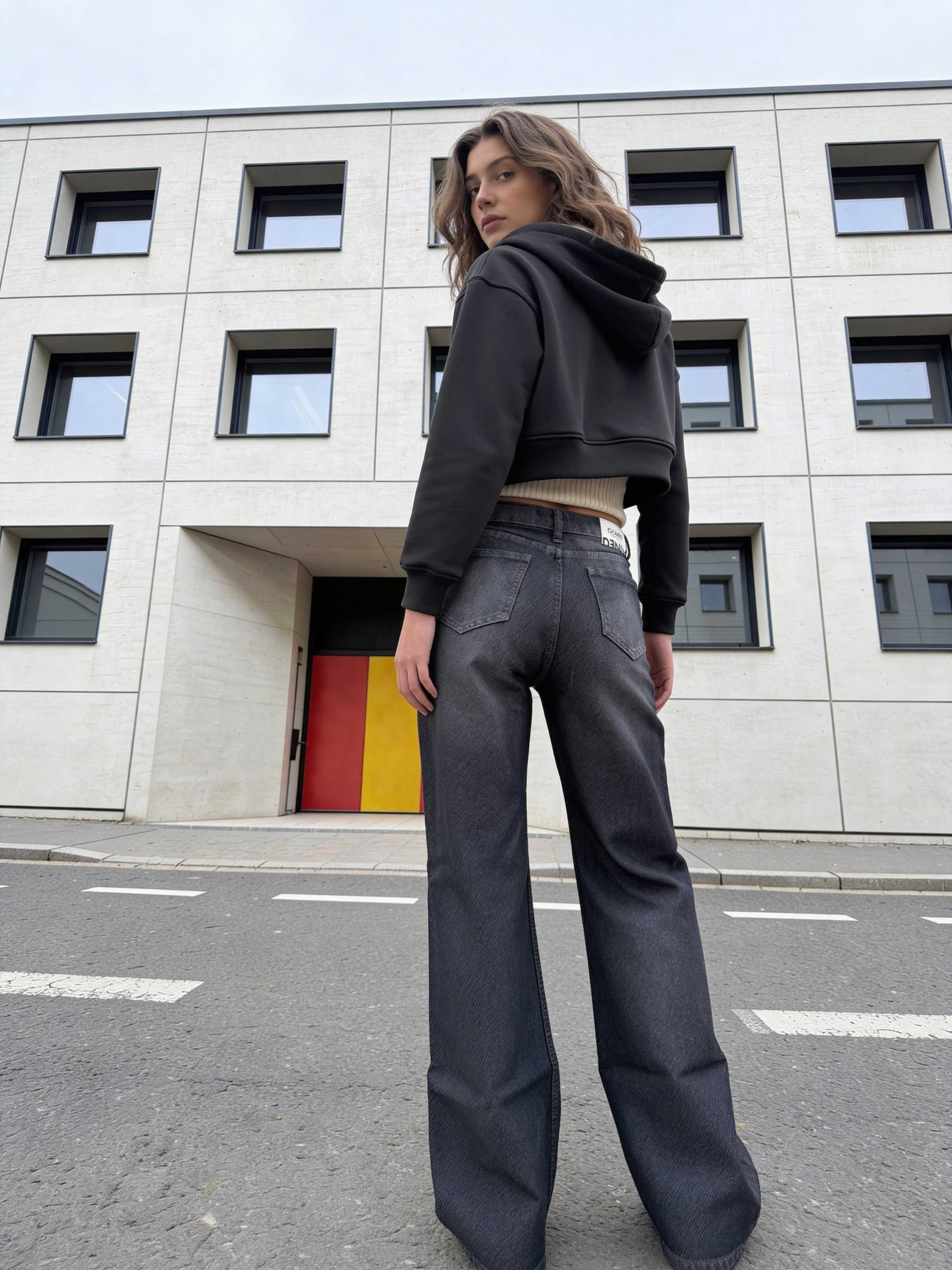 Baggy – High-Waist Washed Black Jeans Baggy CIZARO - Cizaro Jeans