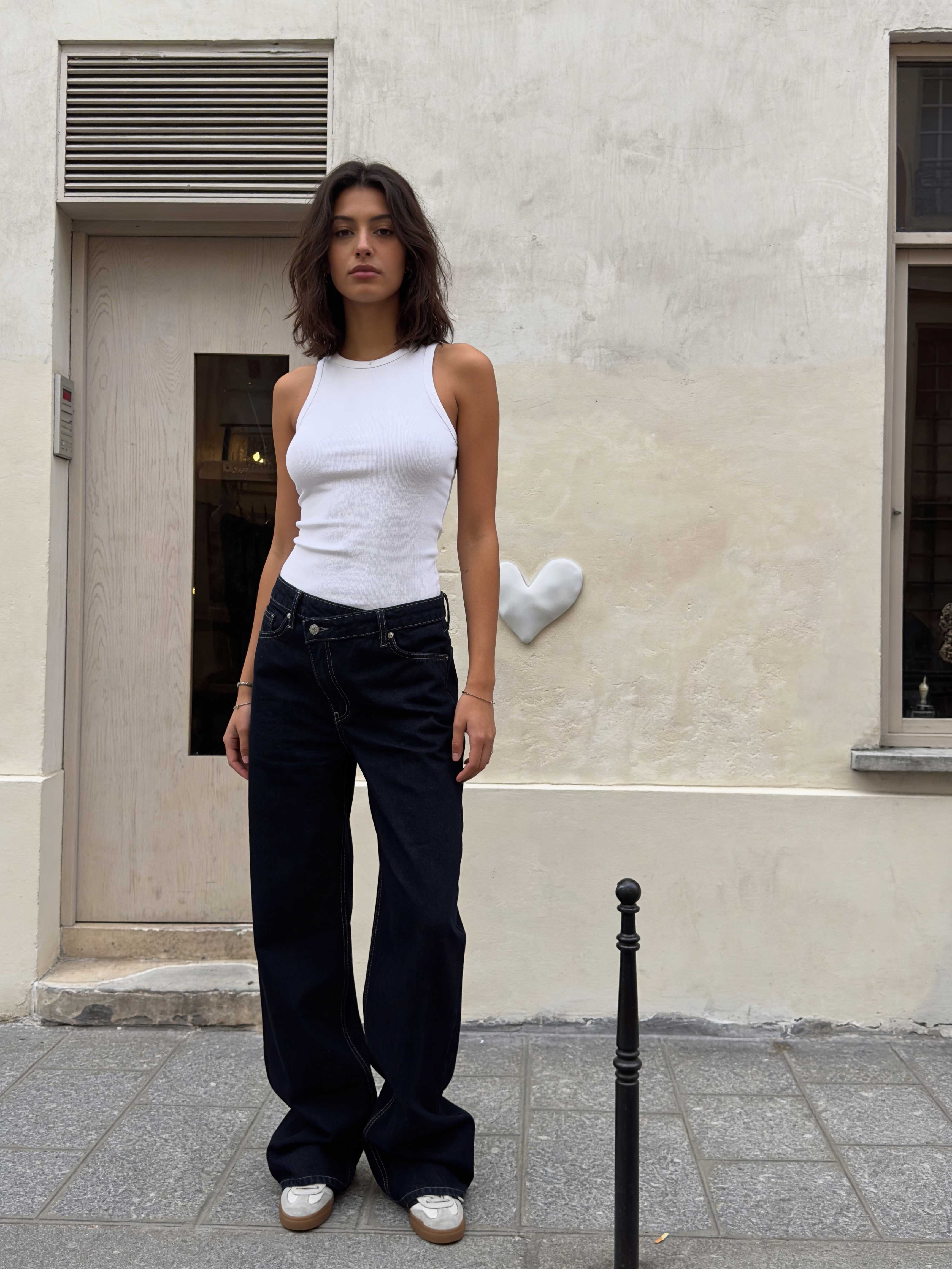 Crossover Baggy – Mid-Rise Raw Denim Jeans Baggy CIZARO - Cizaro Jeans