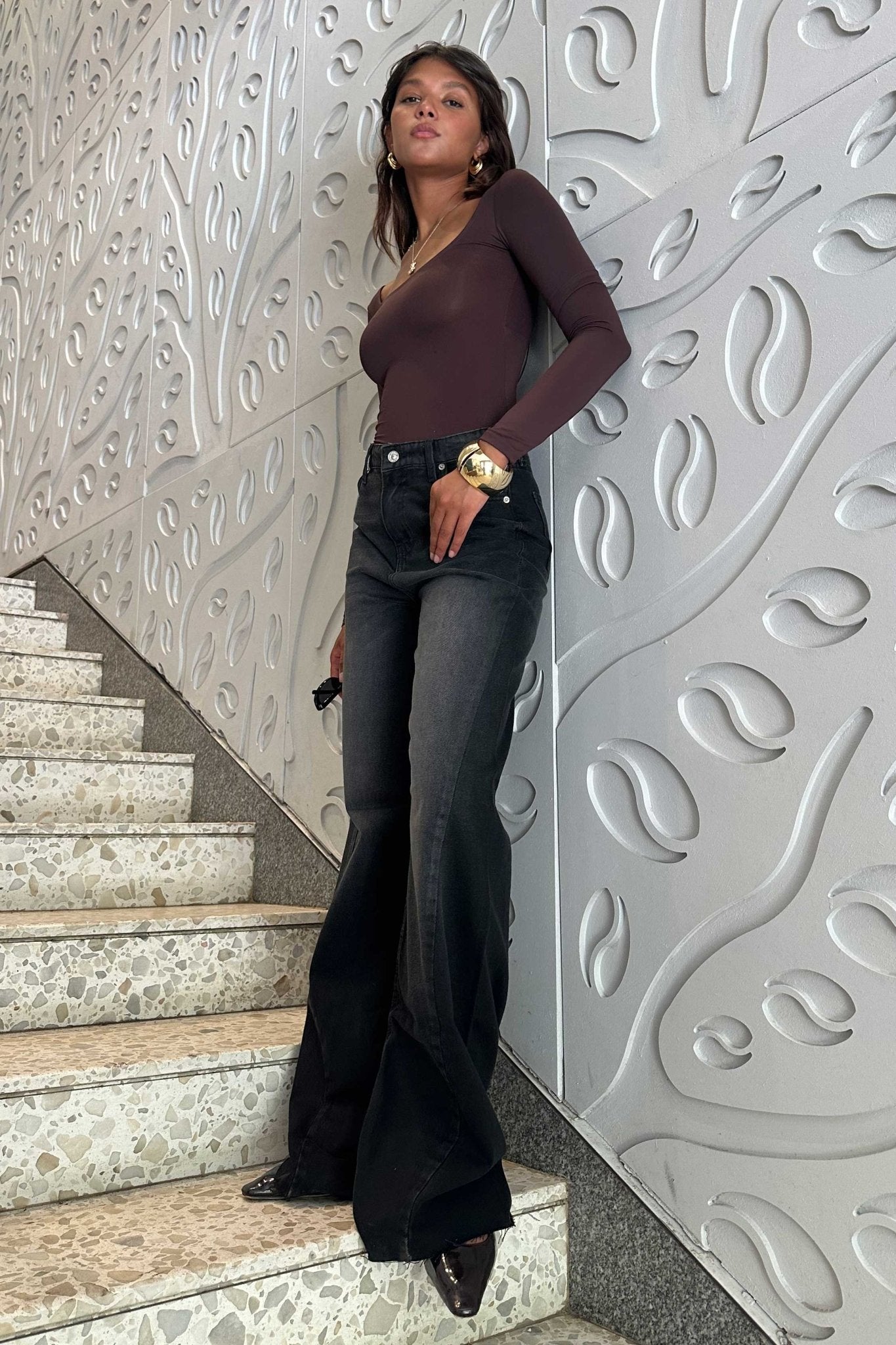 Super Baggy - Charcoal Black Jeans Baggy CIZARO - Cizaro Jeans