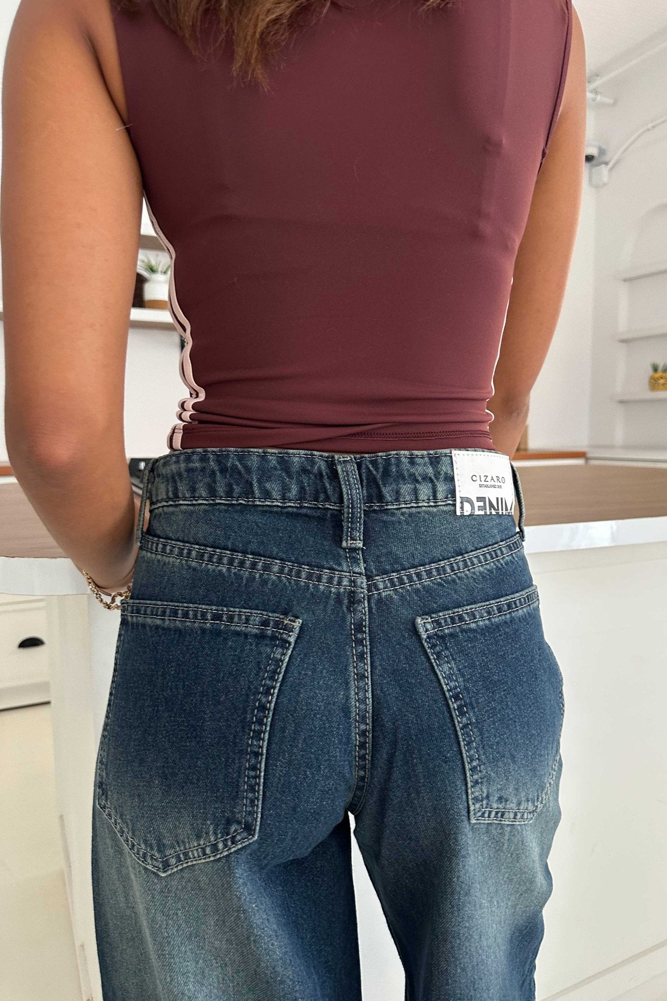 Super Baggy - Mid-Rise Mid Vintage Blue Jeans super baggy CIZARO - Cizaro Jeans