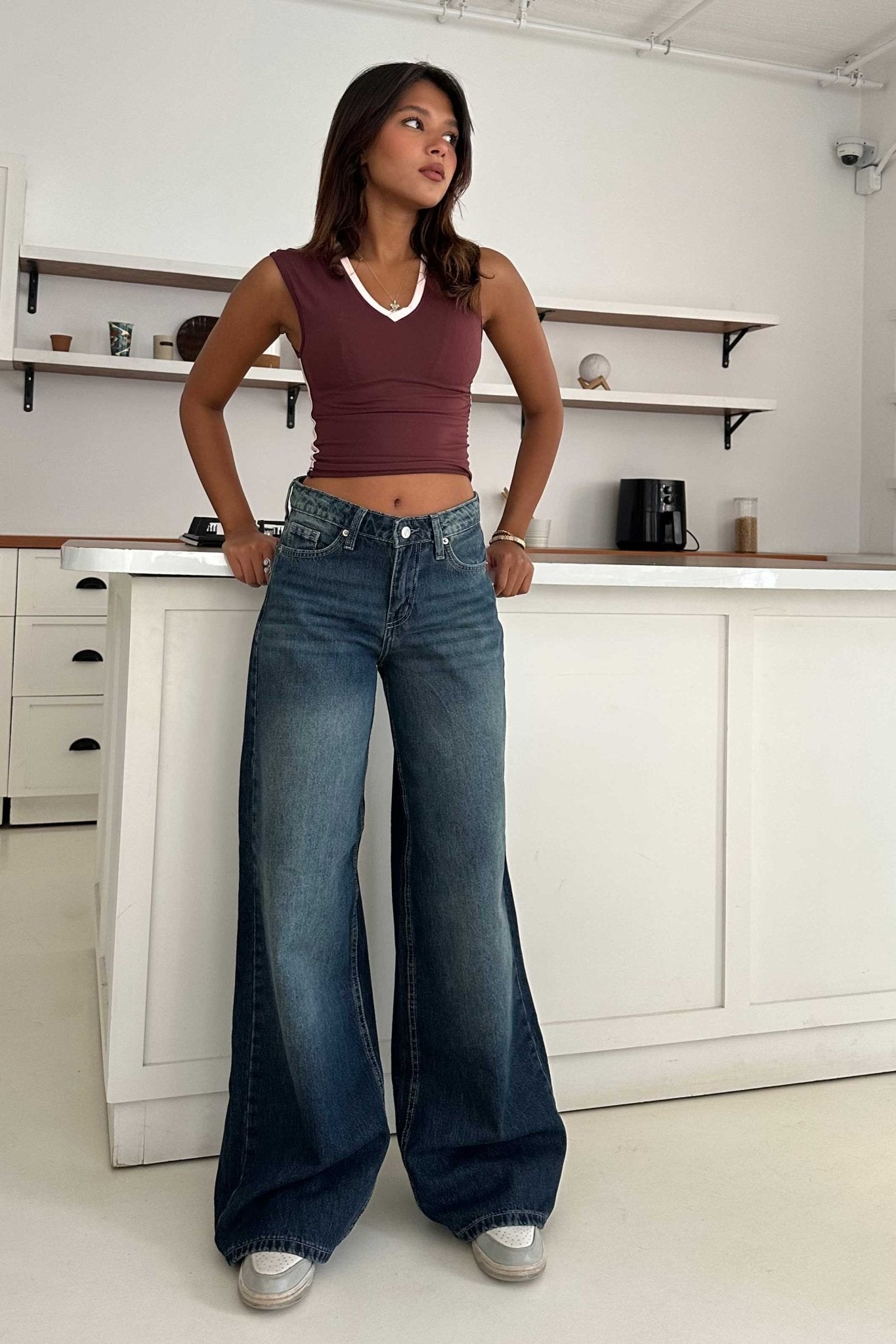 Super Baggy - Mid-Rise Mid Vintage Blue Jeans super baggy CIZARO - Cizaro Jeans