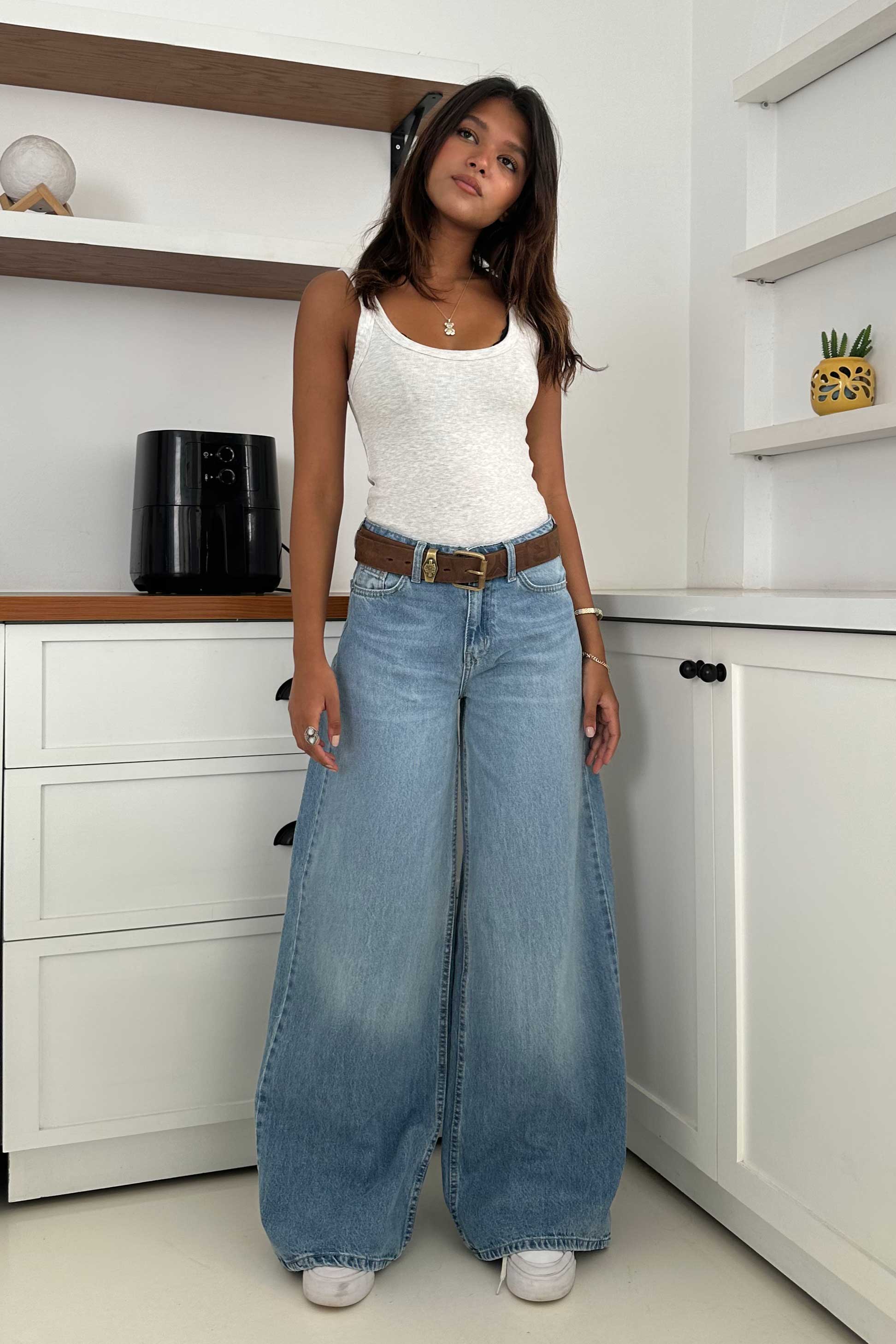 Loose Baggy – Mid Rise Marine Blue Jeans baggy CIZARO - Cizaro Jeans