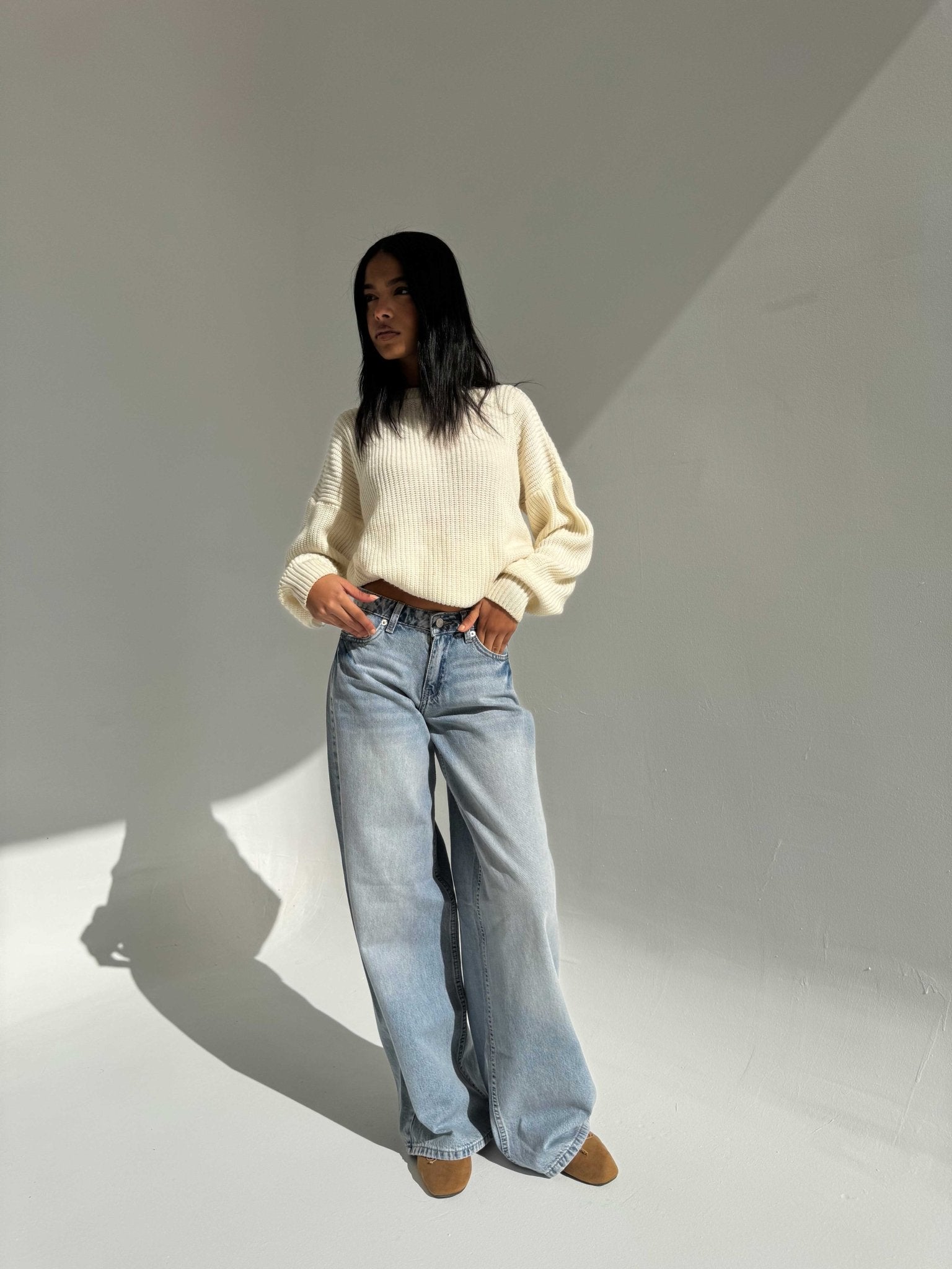 Super Baggy – Low Waist in Light Vintage Blue Baggy CIZARO - Cizaro Jeans