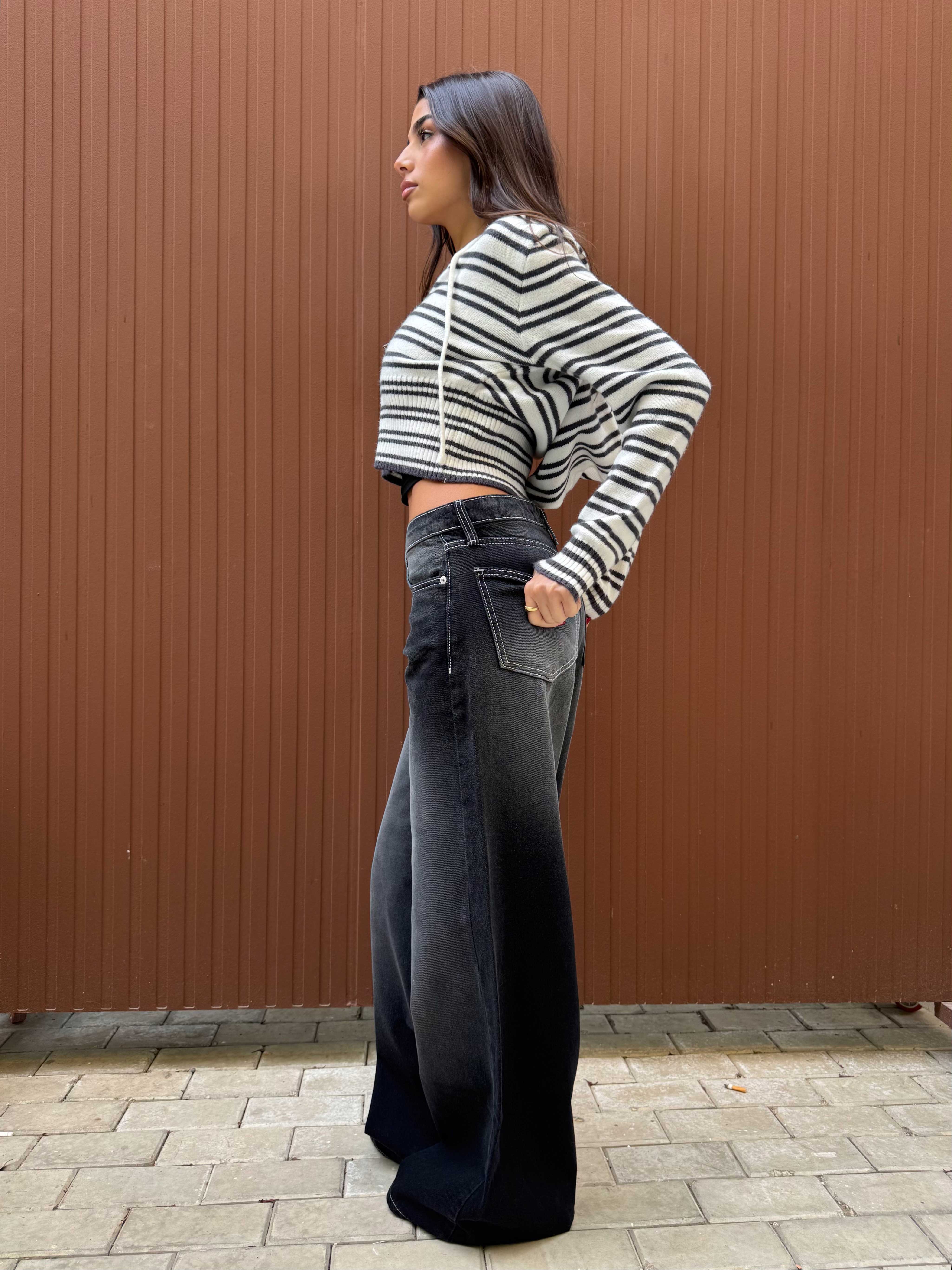 Baggy – Low-Waist Faded Washed Black Jeans Baggy CIZARO - Cizaro Jeans