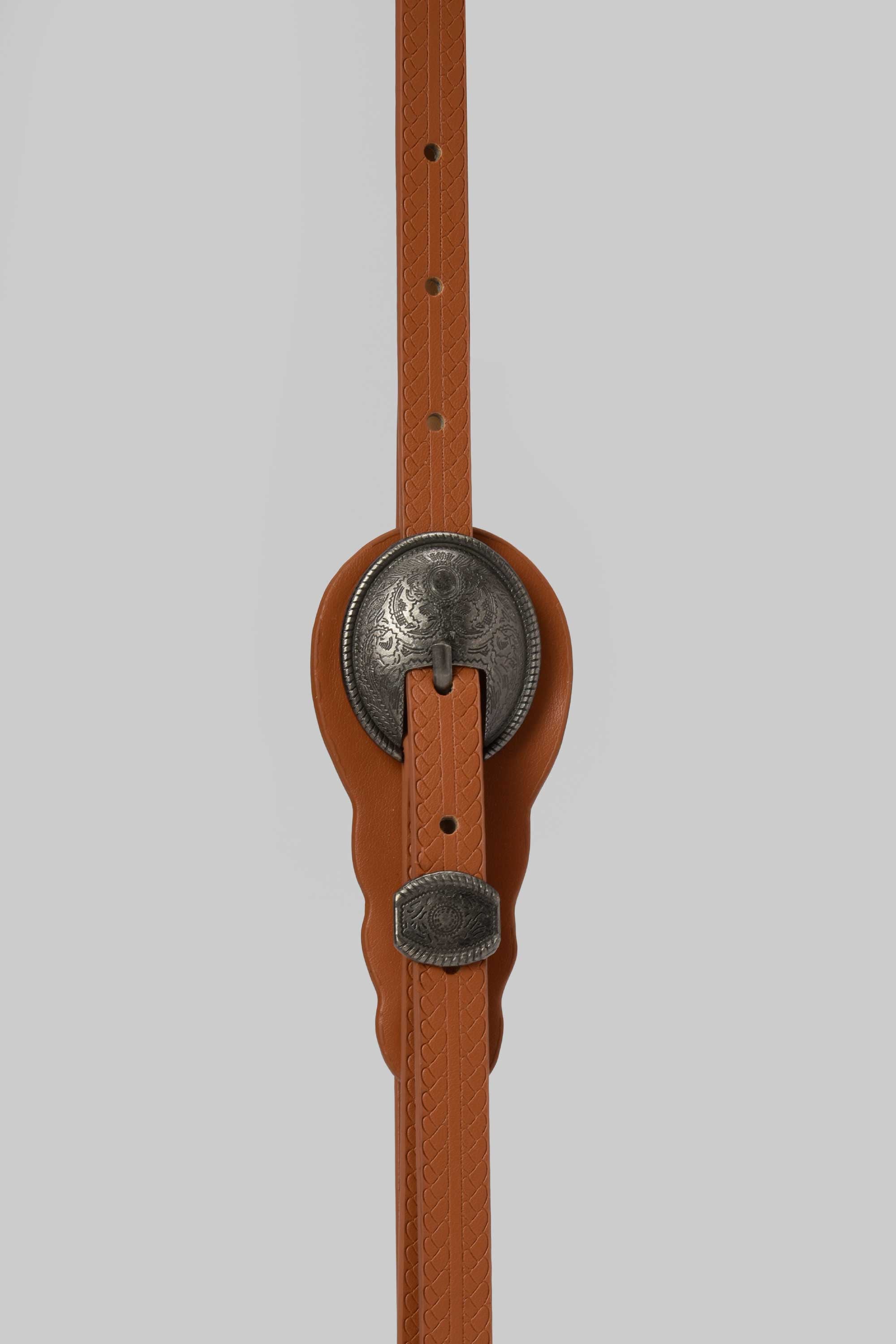 Belt | Tan Western Engraved Silver Buckle belt CZBELT - Cizaro Jeans