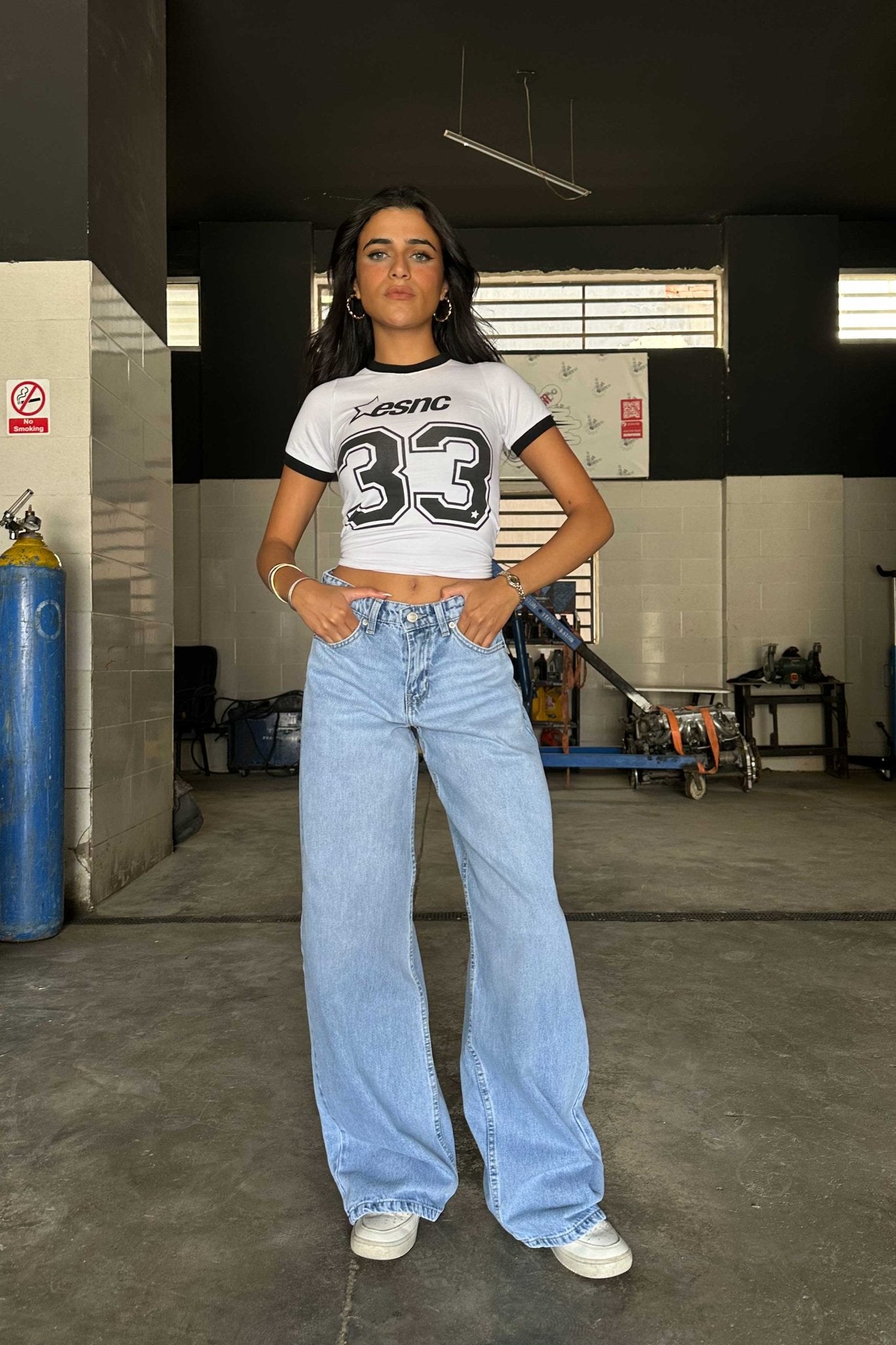 Baggy – Mid Rise Light Vintage Blue Jeans Mom-Fit CIZARO - Cizaro Jeans