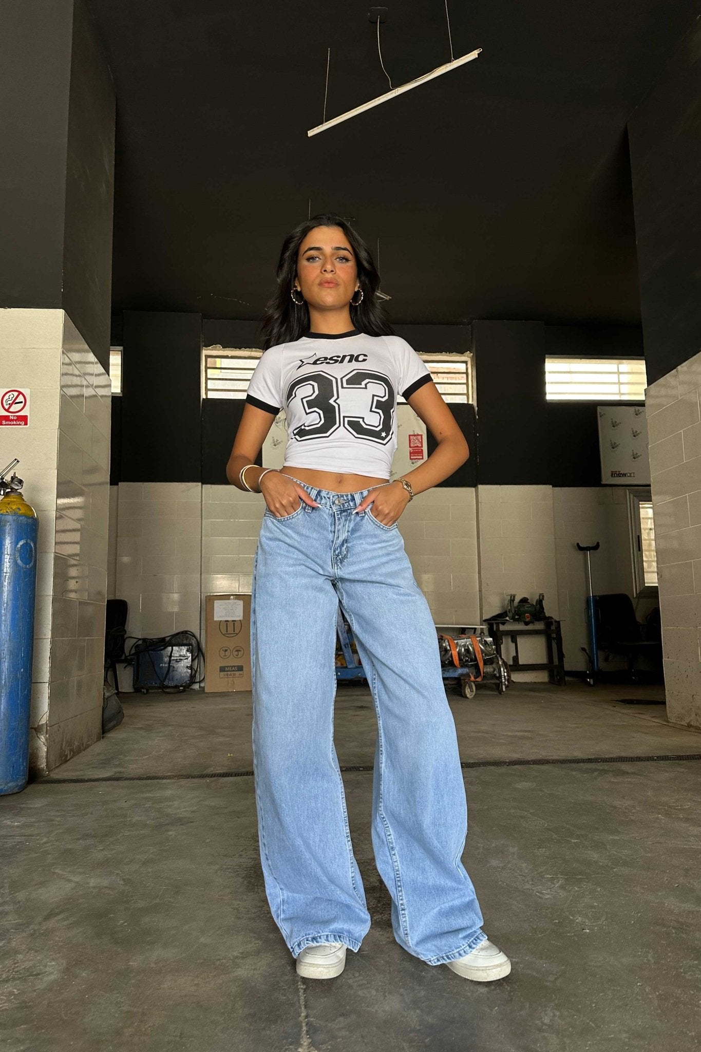 Baggy – Mid Rise Light Vintage Blue Jeans Mom-Fit CIZARO - Cizaro Jeans