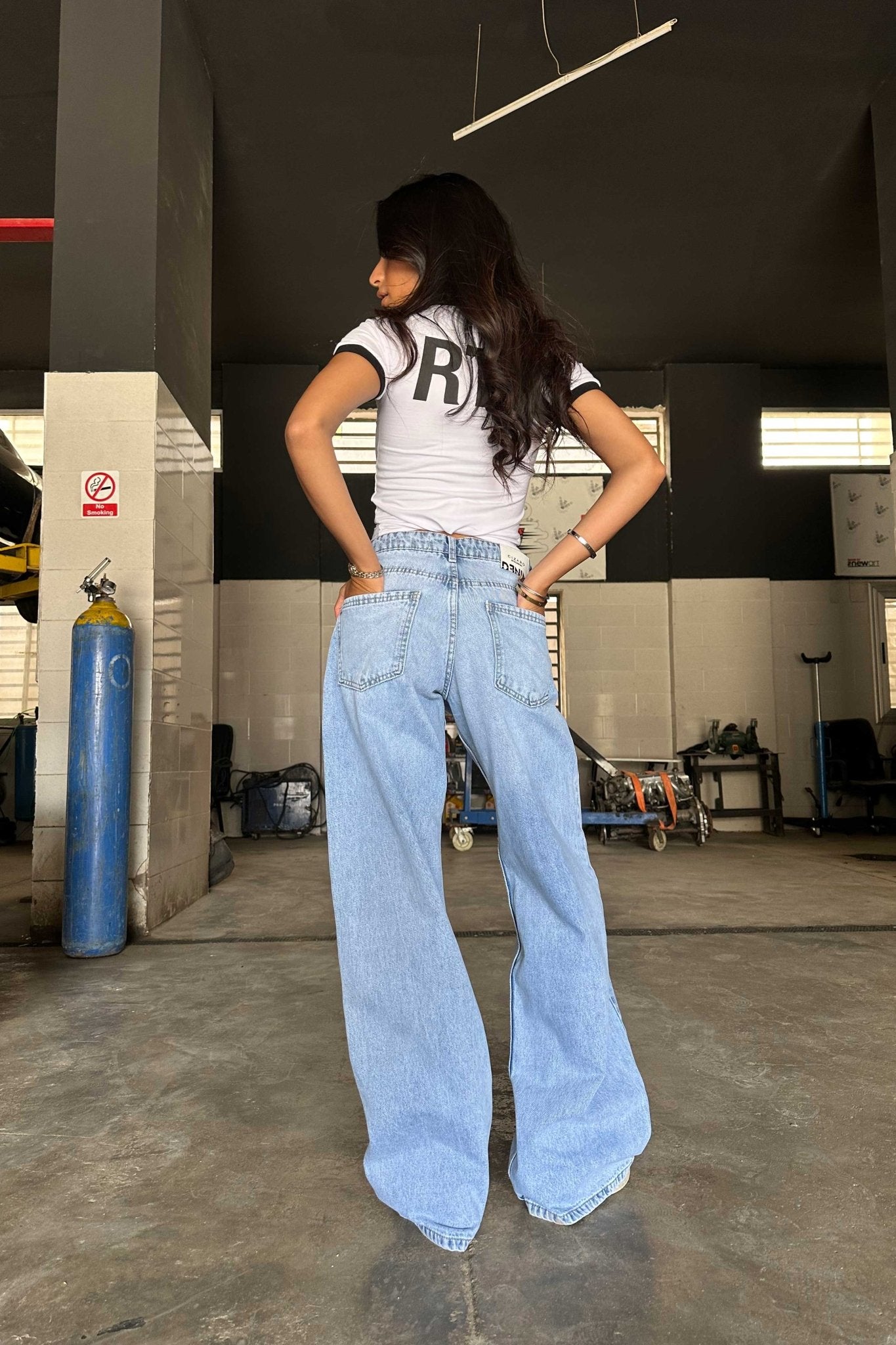 Baggy – Mid Rise Light Vintage Blue Jeans Mom-Fit CIZARO - Cizaro Jeans