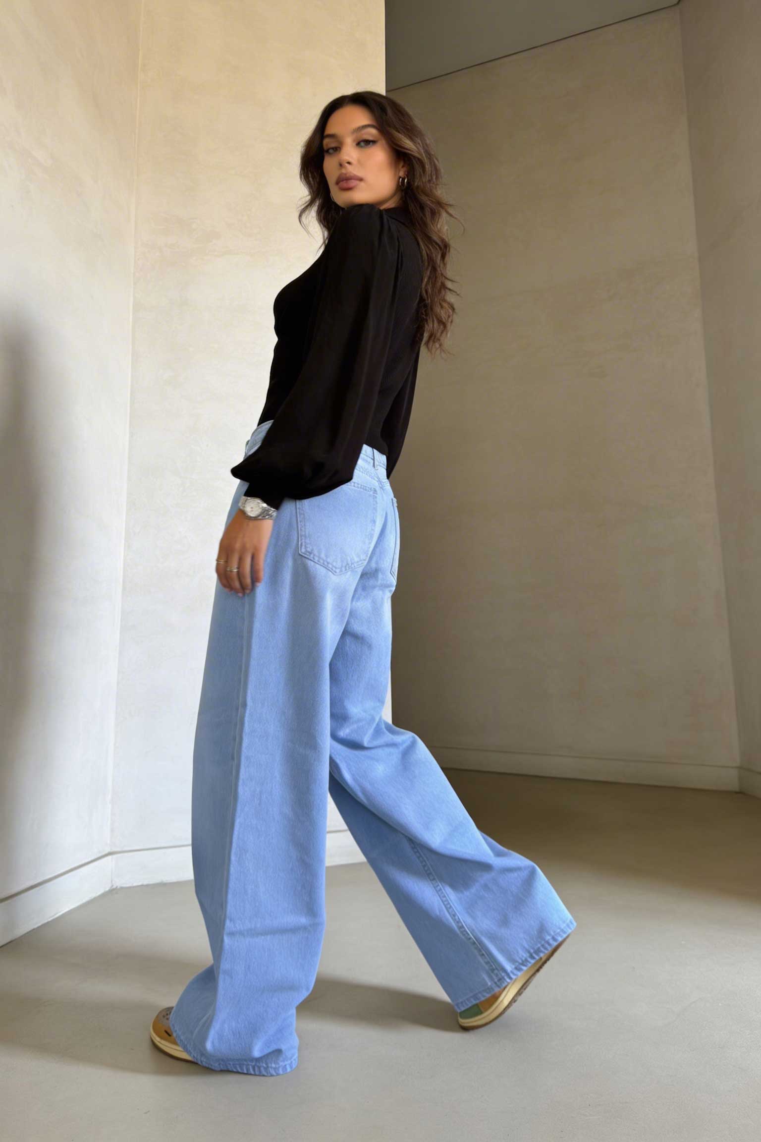 Super Baggy – Low-Waist Bright Blue Jeans Super Baggy CIZARO - Cizaro Jeans