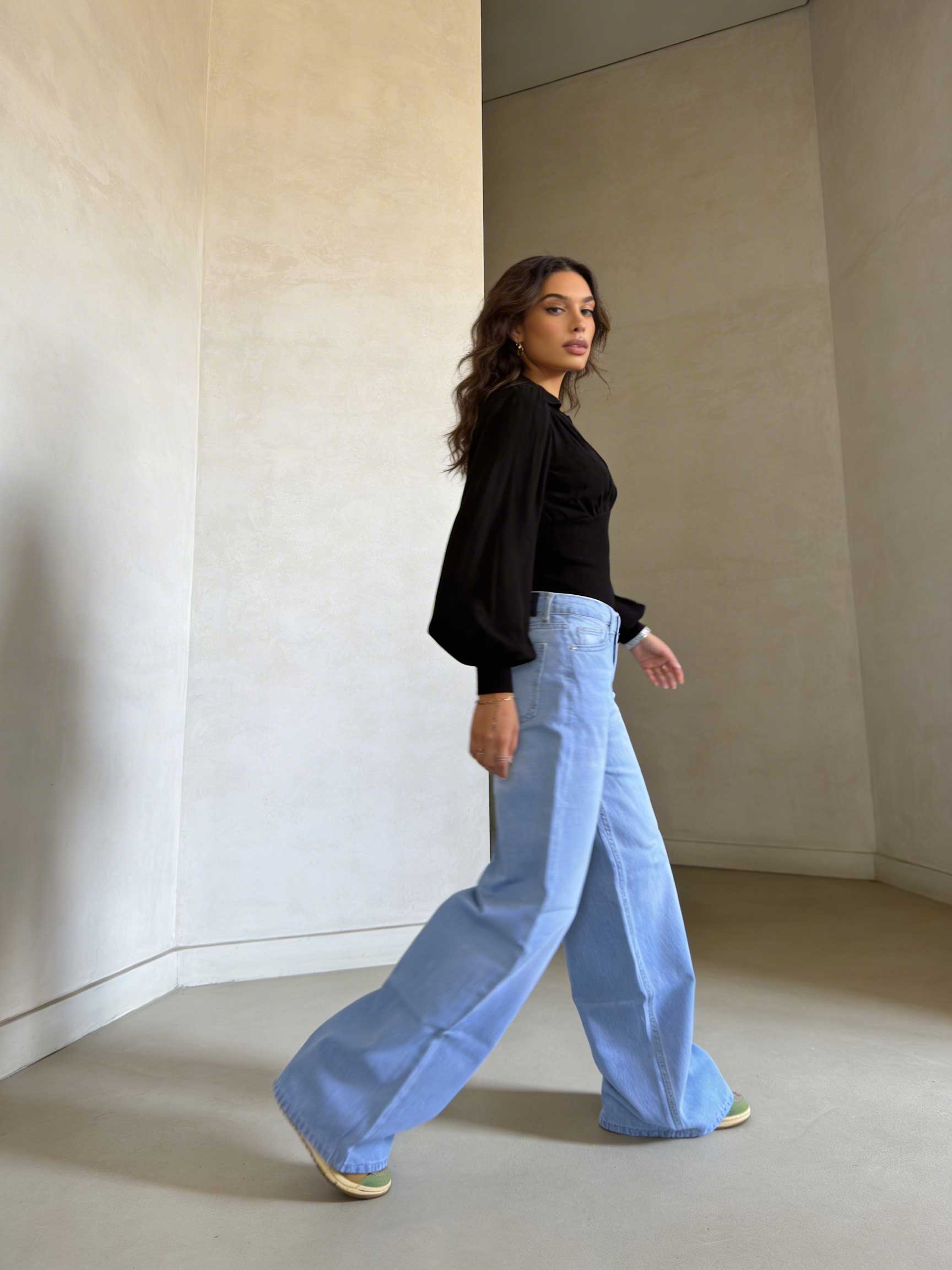 Super Baggy – Low-Waist Bright Blue Jeans Super Baggy CIZARO - Cizaro Jeans