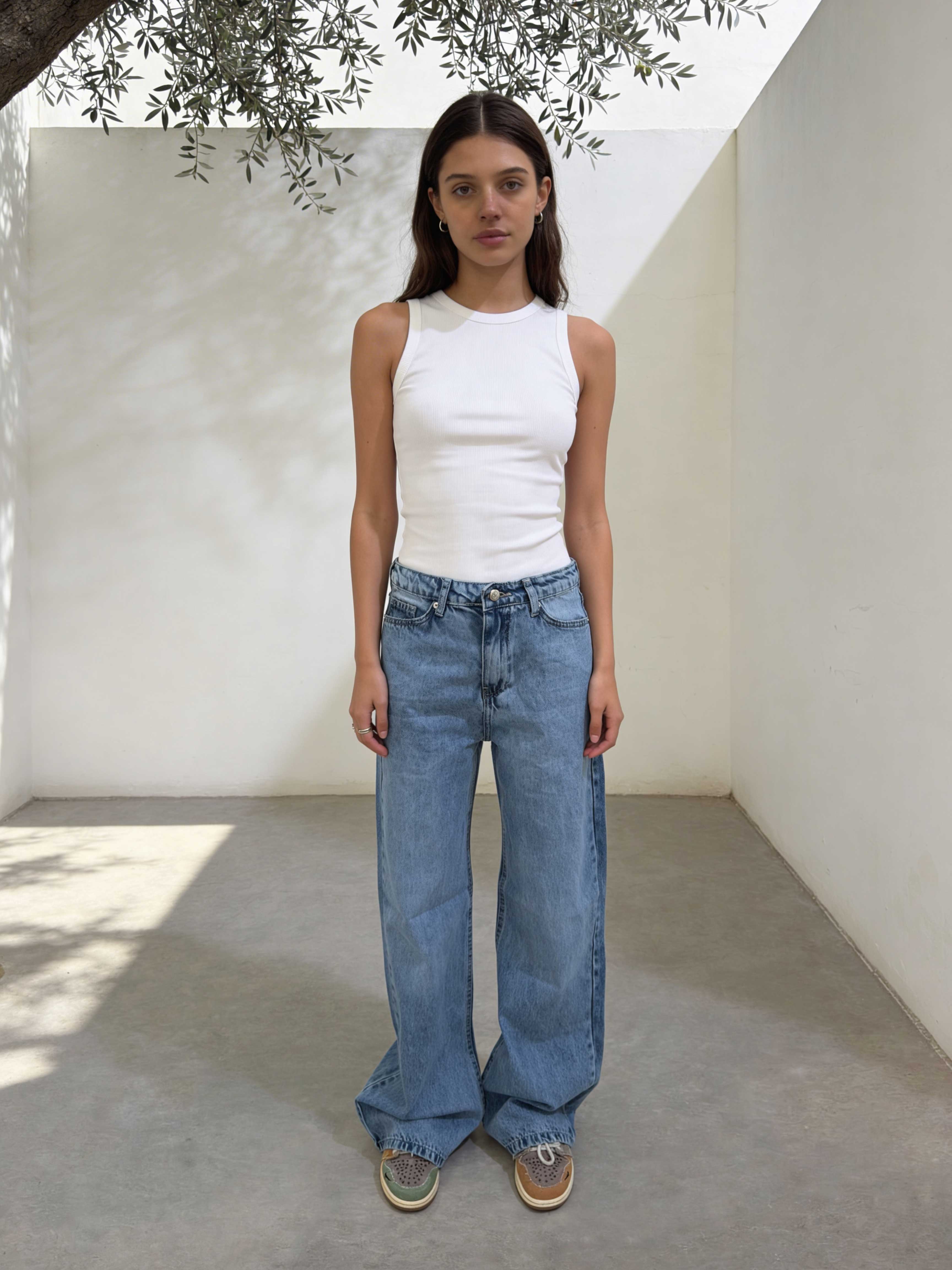 Baggy - High-Waist Marine Wash Blue Jeans Baggy CIZARO - Cizaro Jeans